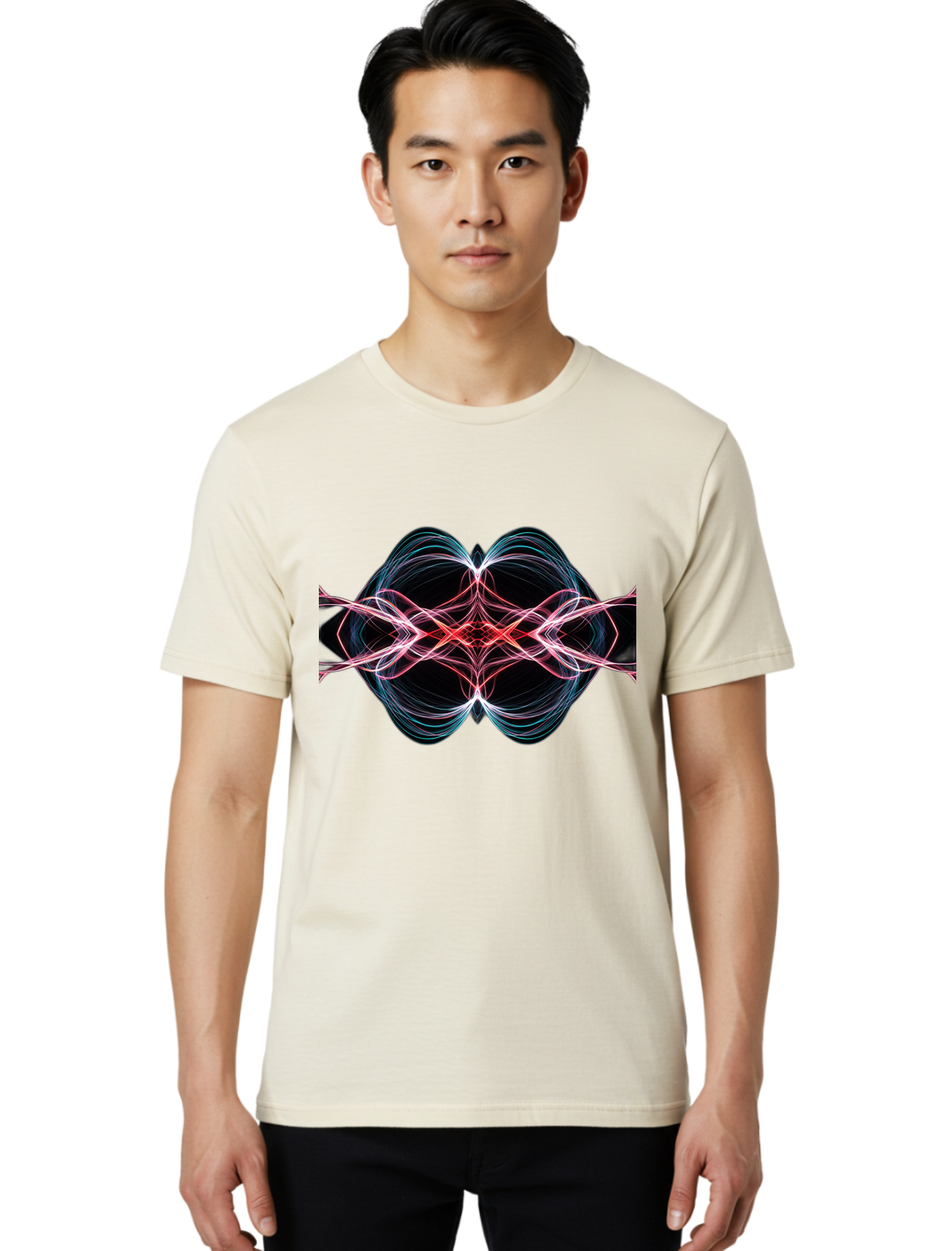 Abstract-Neon-Swirl Men'S Graphic Tee, 100% Cotton, Comfortable Casual Summer Wear, Machine Washable, Vintage Camera, Old Camera, Antique Camera, Black Camera, Classic Photography, Photography Equipment, Nostalgic Device, Film Camera, Bag125