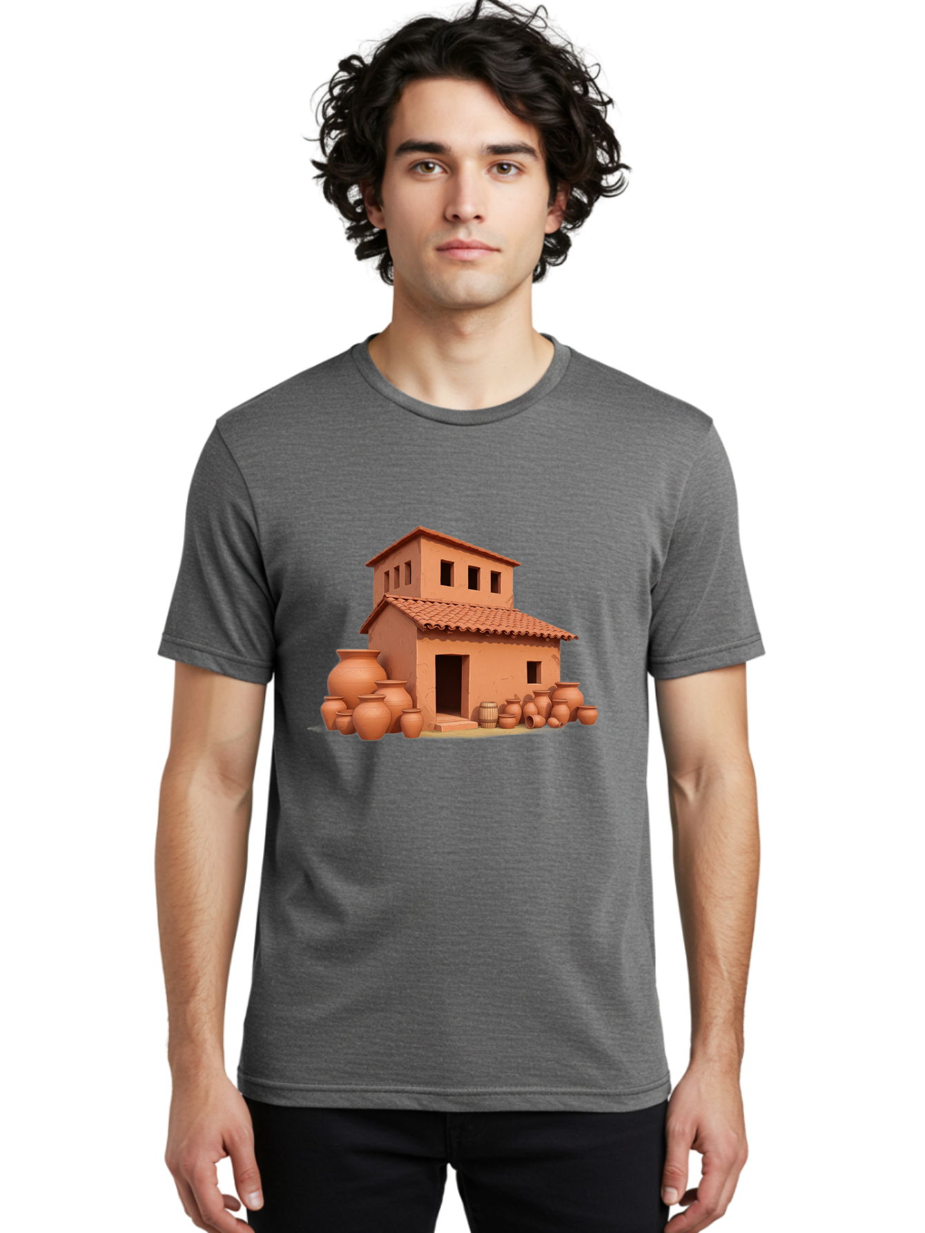 Adobe-House-1 Men'S Graphic Tee, 100% Cotton, Comfortable Casual Summer Wear, Machine Washable, Vintage Camera, Old Camera, Antique Camera, Black Camera, Classic Photography, Photography Equipment, Nostalgic Device, Film Camera, Camera Art Bag127