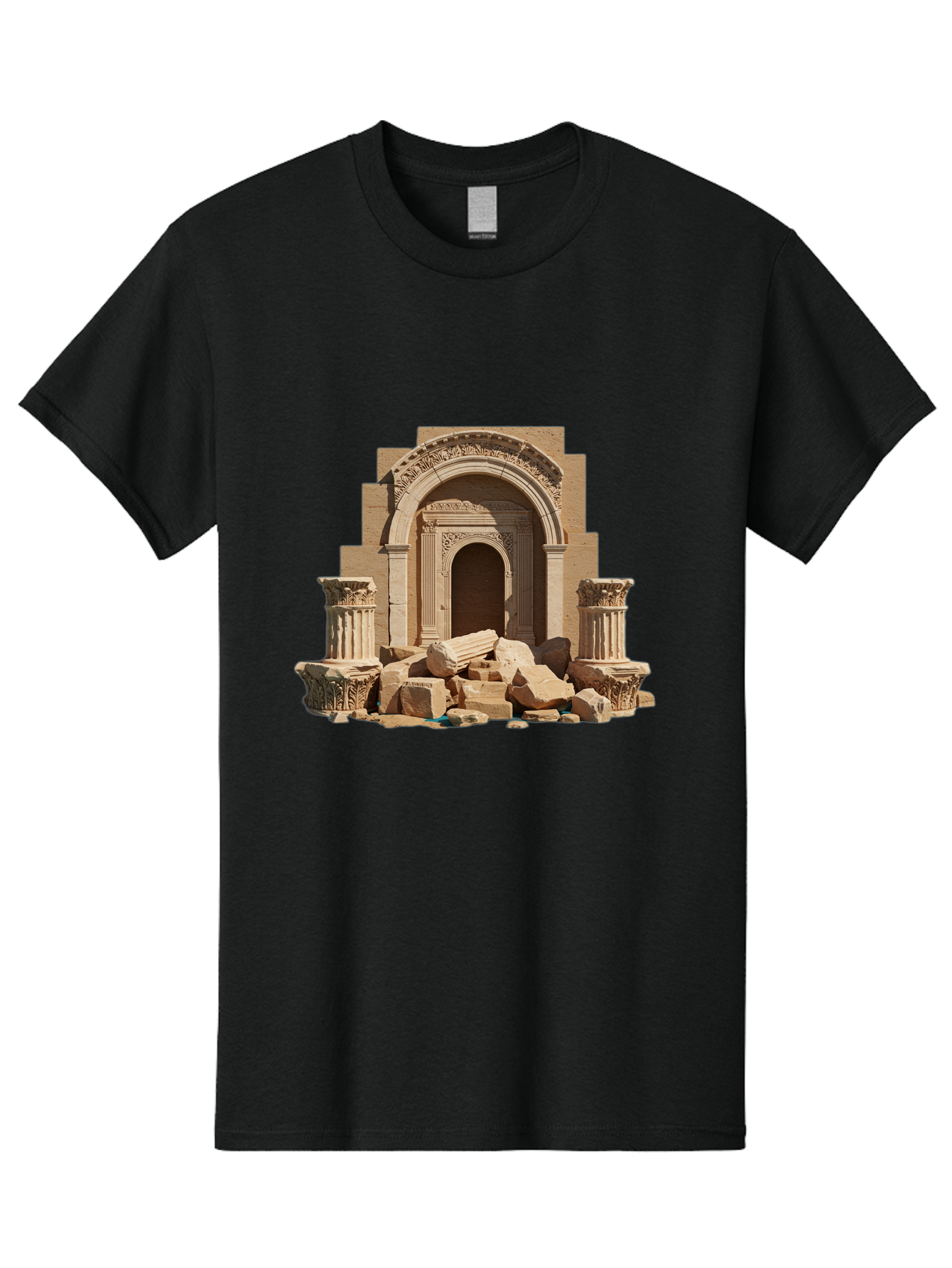 Ancient-Archway-Ruins Men'S Graphic Tee, 100% Cotton, Comfortable Casual Summer Wear, Machine Washable, Vintage Camera, Old Camera, Antique Camera, Black Camera, Classic Photography, Photography Equipment, Nostalgic Device, Film Camera, Bag133