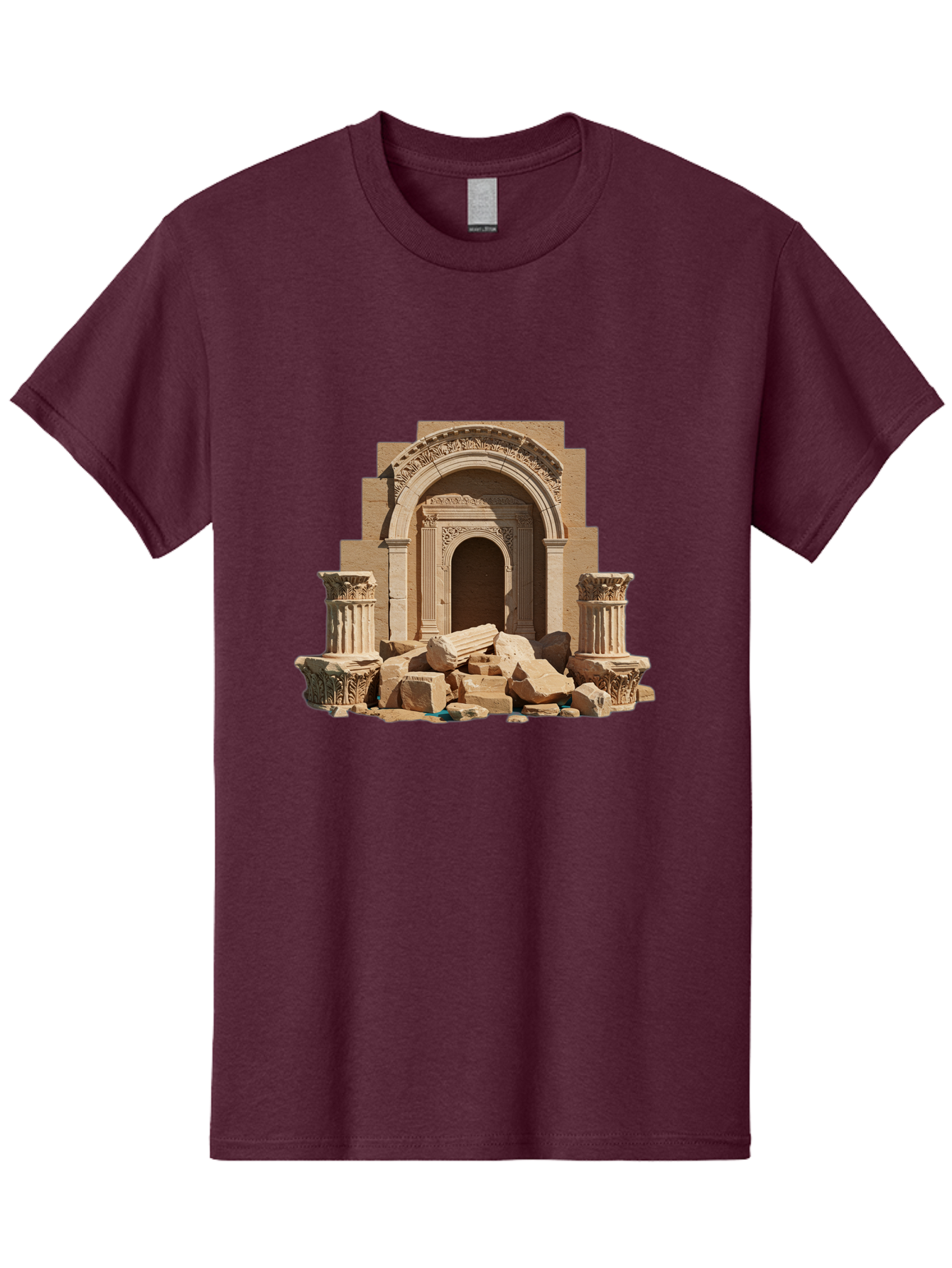 Ancient-Archway-Ruins Men'S Graphic Tee, 100% Cotton, Comfortable Casual Summer Wear, Machine Washable, Vintage Camera, Old Camera, Antique Camera, Black Camera, Classic Photography, Photography Equipment, Nostalgic Device, Film Camera, Bag133