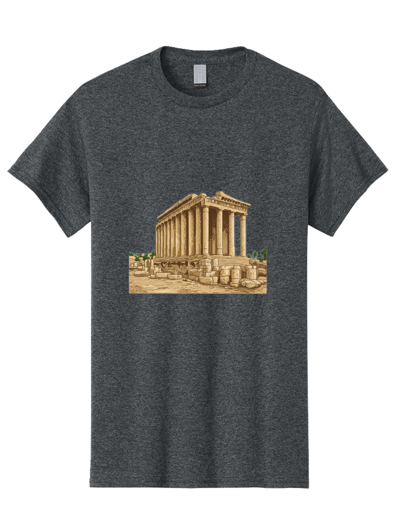 Ancient-Greek-Temple Men'S Graphic Tee, 100% Cotton, Comfortable Casual Summer Wear, Machine Washable, Vintage Camera, Old Camera, Antique Camera, Black Camera, Classic Photography, Photography Equipment, Nostalgic Device, Film Camera, Bag134