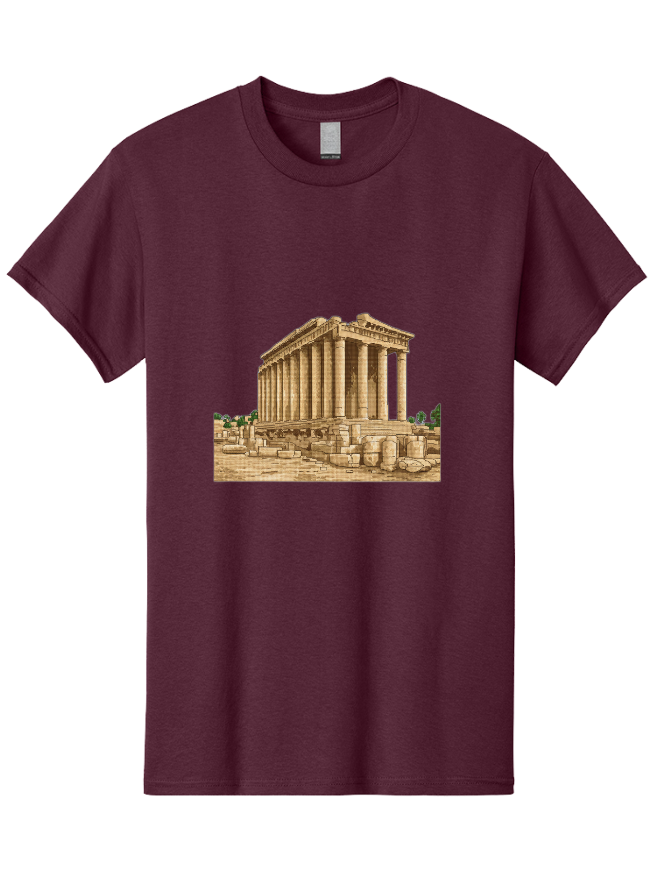 Ancient-Greek-Temple Men'S Graphic Tee, 100% Cotton, Comfortable Casual Summer Wear, Machine Washable, Vintage Camera, Old Camera, Antique Camera, Black Camera, Classic Photography, Photography Equipment, Nostalgic Device, Film Camera, Bag134