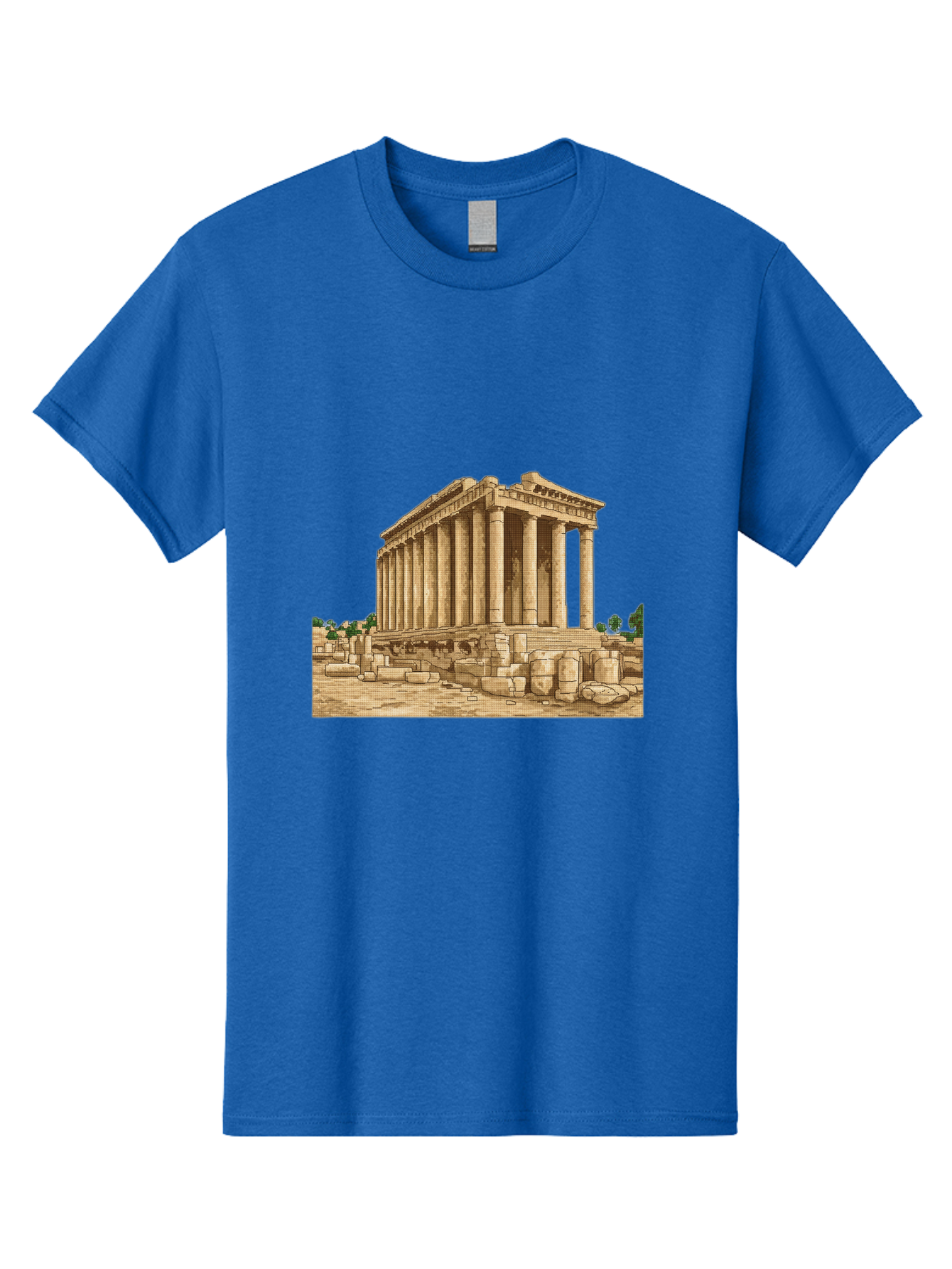 Ancient-Greek-Temple Men'S Graphic Tee, 100% Cotton, Comfortable Casual Summer Wear, Machine Washable, Vintage Camera, Old Camera, Antique Camera, Black Camera, Classic Photography, Photography Equipment, Nostalgic Device, Film Camera, Bag134