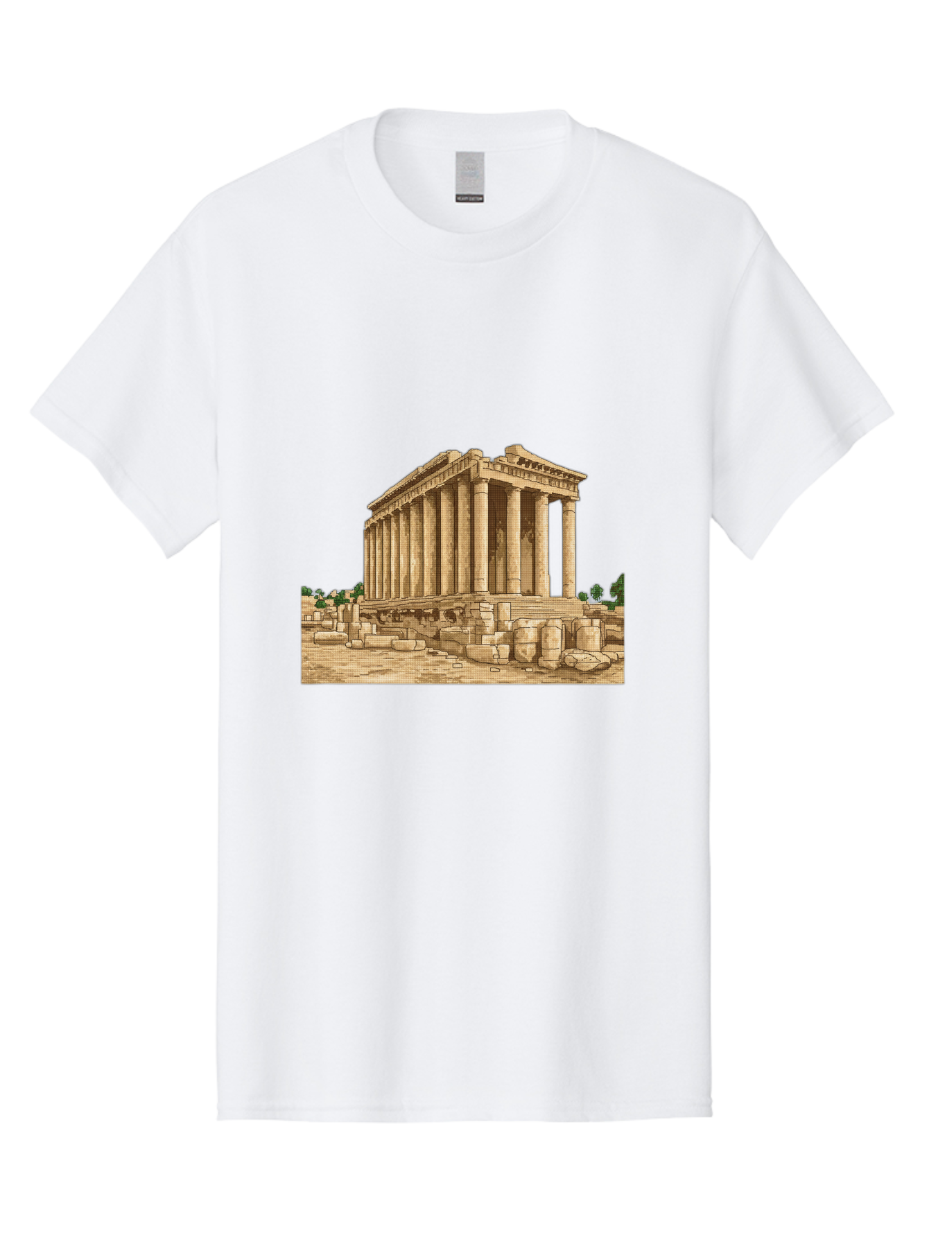 Ancient-Greek-Temple Men'S Graphic Tee, 100% Cotton, Comfortable Casual Summer Wear, Machine Washable, Vintage Camera, Old Camera, Antique Camera, Black Camera, Classic Photography, Photography Equipment, Nostalgic Device, Film Camera, Bag134