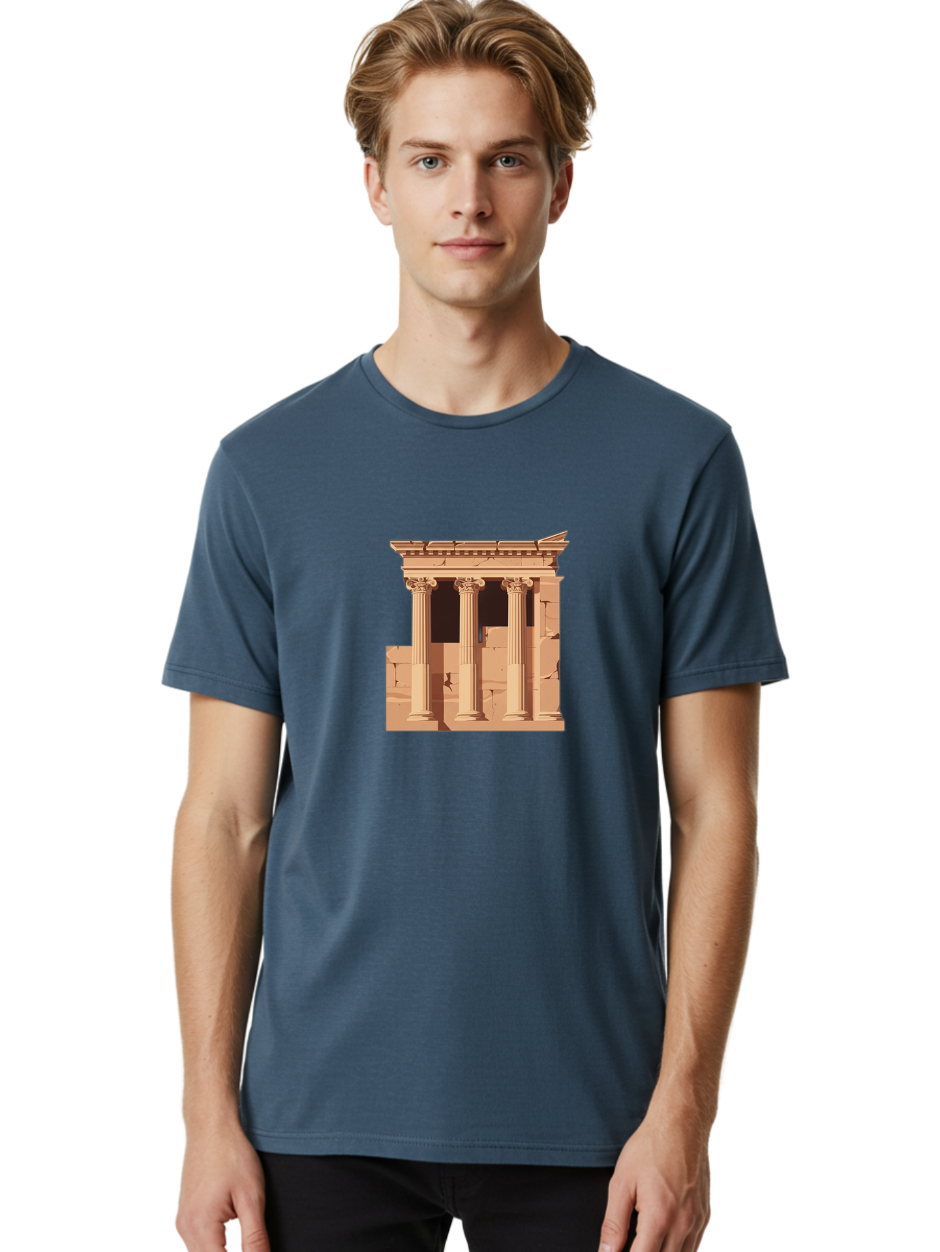 Ancient-Temple Men'S Graphic Tee, 100% Cotton, Comfortable Casual Summer Wear, Machine Washable, Vintage Camera, Old Camera, Antique Camera, Black Camera, Classic Photography, Photography Equipment, Nostalgic Device, Film Camera, Camera Art Bag135