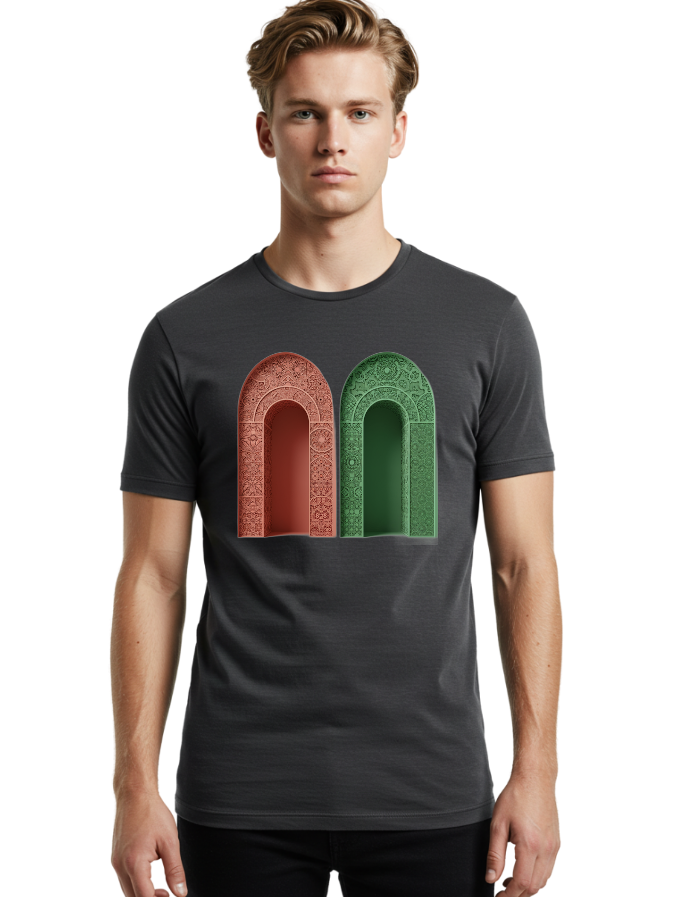 Arched-Doorways Men'S Graphic Tee, 100% Cotton, Comfortable Casual Summer Wear, Machine Washable, Vintage Camera, Old Camera, Antique Camera, Black Camera, Classic Photography, Photography Equipment, Nostalgic Device, Film Camera, Camera Art Bag142