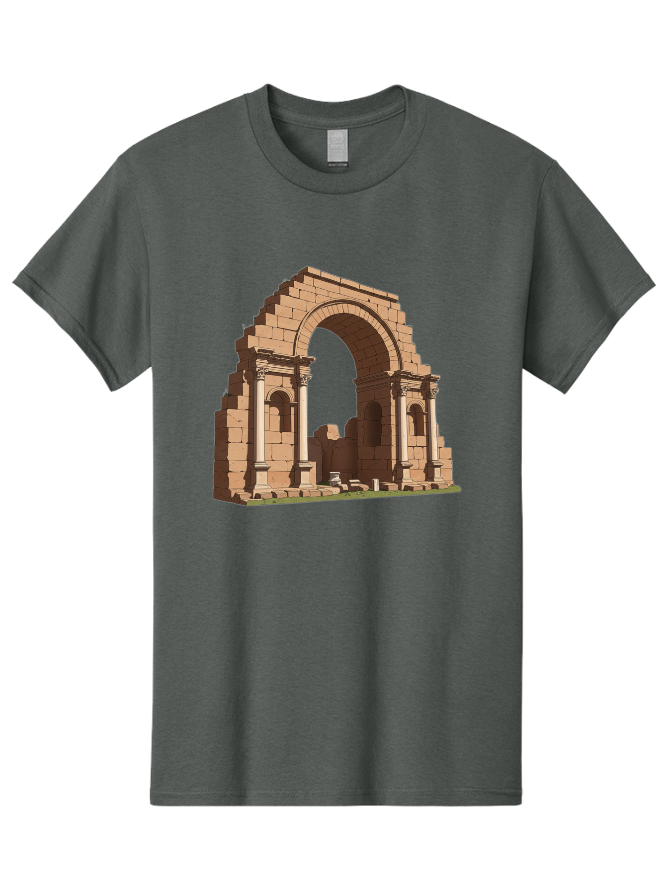 Archway-Ruins Men'S Graphic Tee, 100% Cotton, Comfortable Casual Summer Wear, Machine Washable, Vintage Camera, Old Camera, Antique Camera, Black Camera, Classic Photography, Photography Equipment, Nostalgic Device, Film Camera, Camera Art Bag146