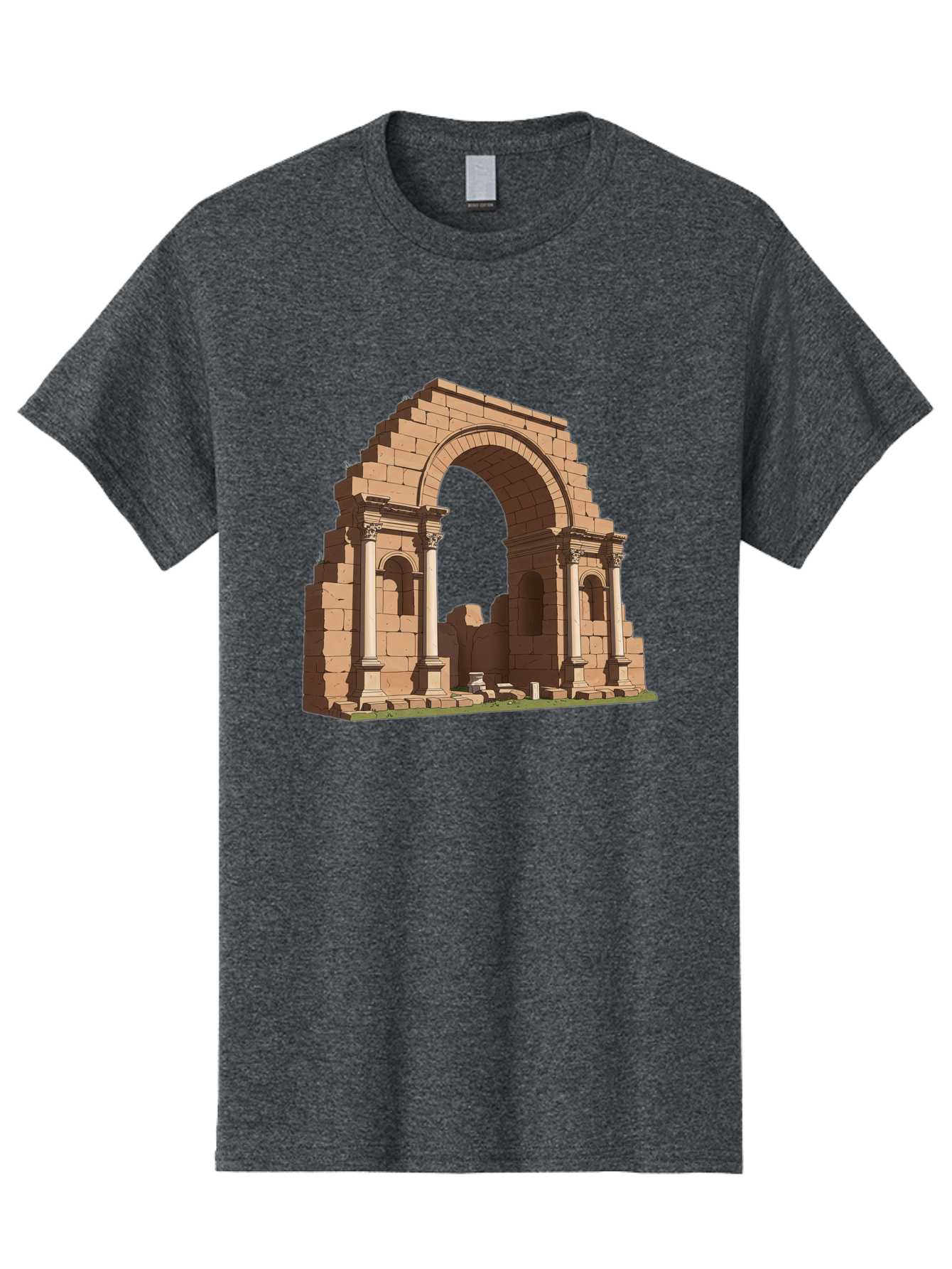 Archway-Ruins Men'S Graphic Tee, 100% Cotton, Comfortable Casual Summer Wear, Machine Washable, Vintage Camera, Old Camera, Antique Camera, Black Camera, Classic Photography, Photography Equipment, Nostalgic Device, Film Camera, Camera Art Bag146