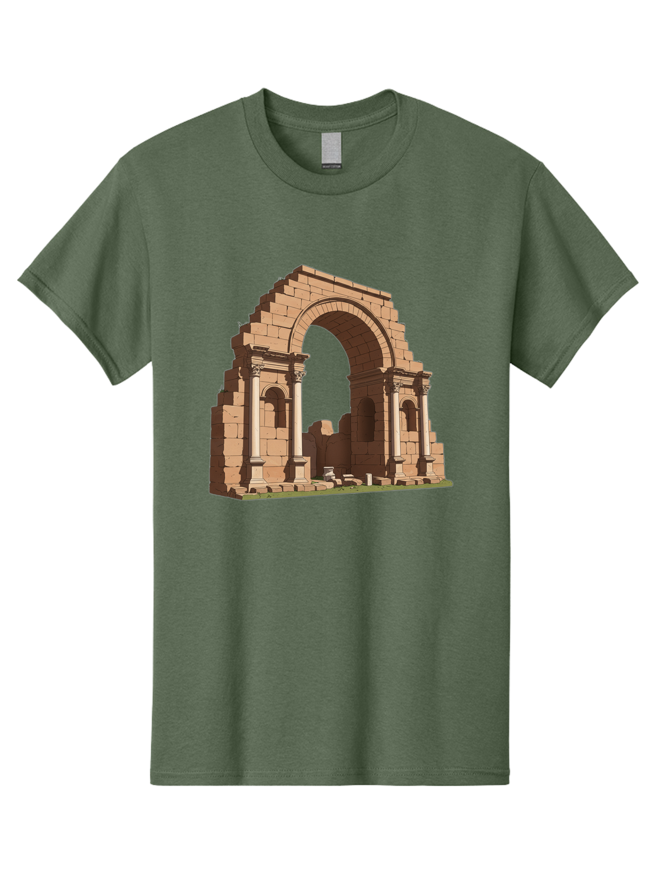 Archway-Ruins Men'S Graphic Tee, 100% Cotton, Comfortable Casual Summer Wear, Machine Washable, Vintage Camera, Old Camera, Antique Camera, Black Camera, Classic Photography, Photography Equipment, Nostalgic Device, Film Camera, Camera Art Bag146