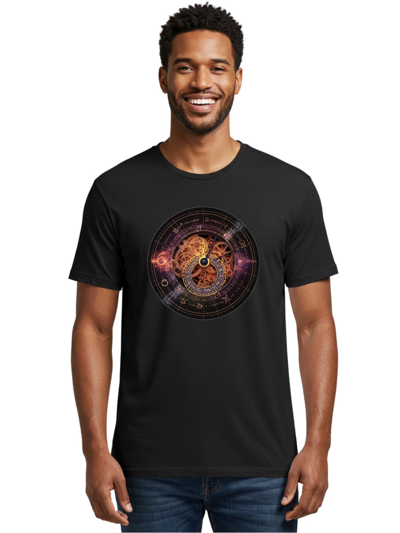 Astrological-Clock Men'S Graphic Tee, 100% Cotton, Comfortable Casual Summer Wear, Machine Washable, Vintage Camera, Old Camera, Antique Camera, Black Camera, Classic Photography, Photography Equipment, Nostalgic Device, Film Camera, Bag151