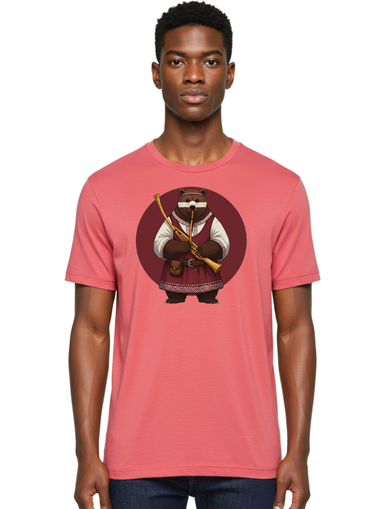 Bear-Playing-Bagpipes Men'S Graphic Tee, 100% Cotton, Comfortable Casual Summer Wear, Machine Washable, Vintage Camera, Old Camera, Antique Camera, Black Camera, Classic Photography, Photography Equipment, Nostalgic Device, Film Camera, Bag166