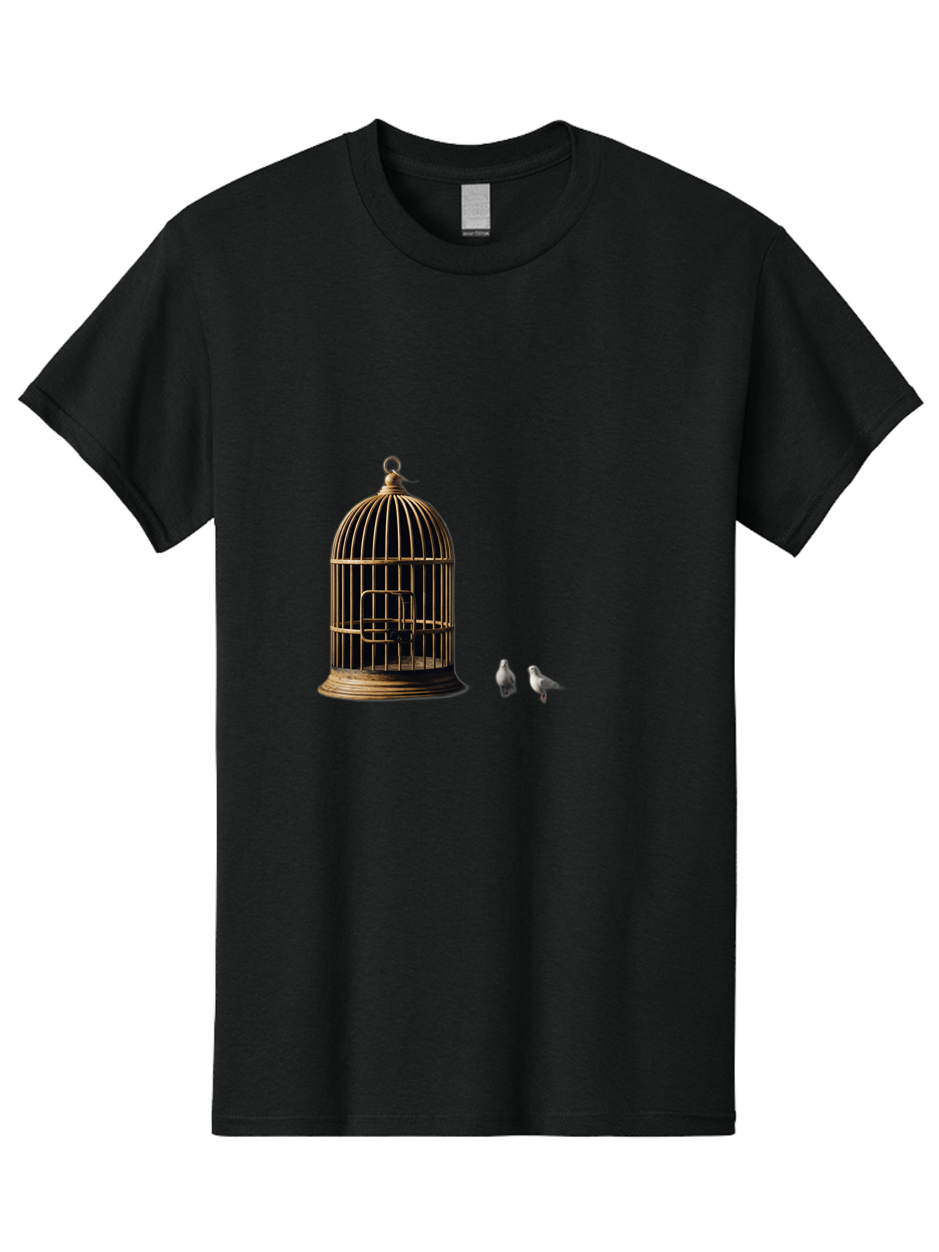 Bird-Cage-And-Birds Men'S Graphic Tee, 100% Cotton, Comfortable Casual Summer Wear, Machine Washable, Vintage Camera, Old Camera, Antique Camera, Black Camera, Classic Photography, Photography Equipment, Nostalgic Device, Film Camera, Bag172