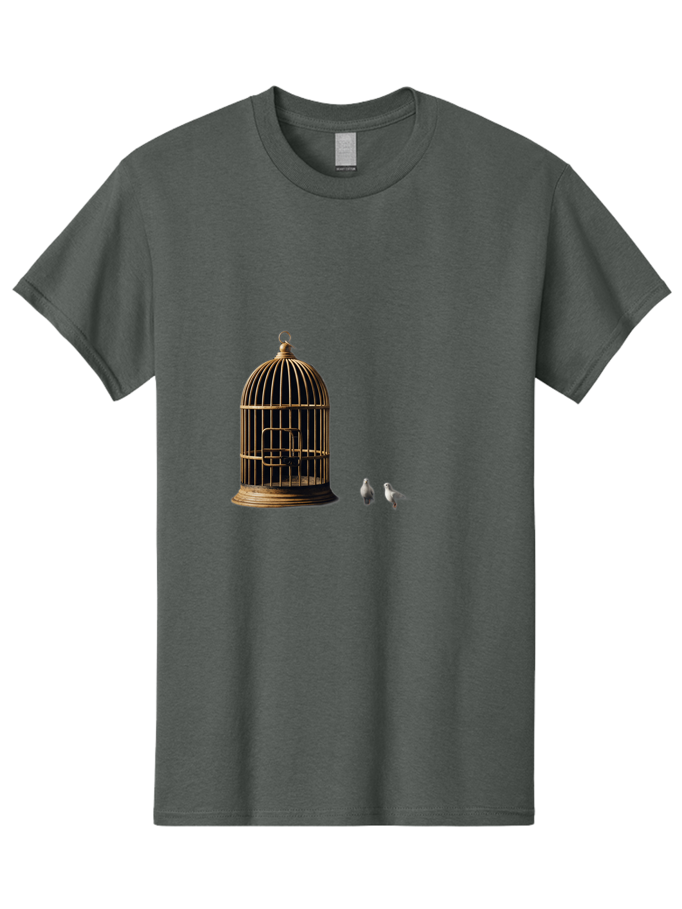 Bird-Cage-And-Birds Men'S Graphic Tee, 100% Cotton, Comfortable Casual Summer Wear, Machine Washable, Vintage Camera, Old Camera, Antique Camera, Black Camera, Classic Photography, Photography Equipment, Nostalgic Device, Film Camera, Bag172