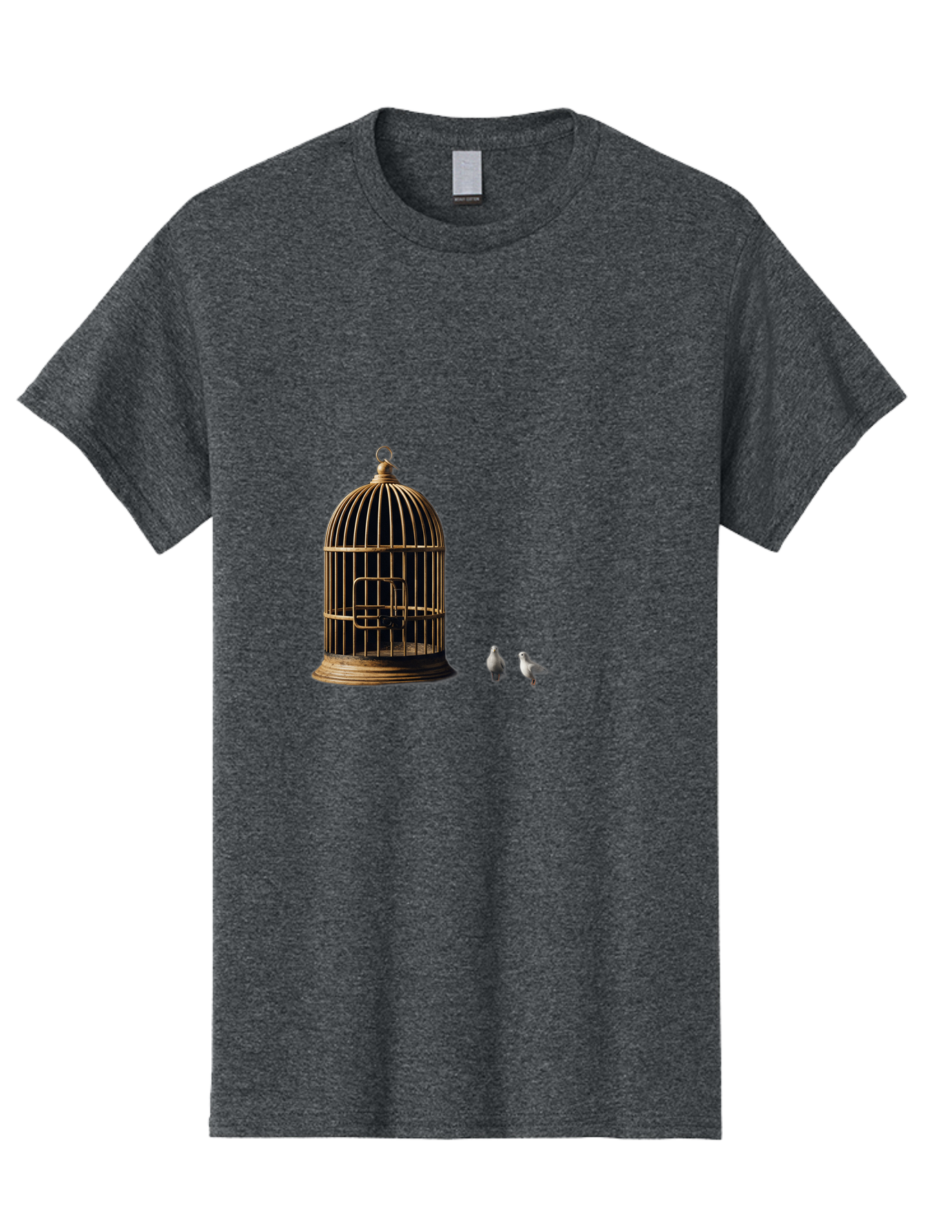 Bird-Cage-And-Birds Men'S Graphic Tee, 100% Cotton, Comfortable Casual Summer Wear, Machine Washable, Vintage Camera, Old Camera, Antique Camera, Black Camera, Classic Photography, Photography Equipment, Nostalgic Device, Film Camera, Bag172