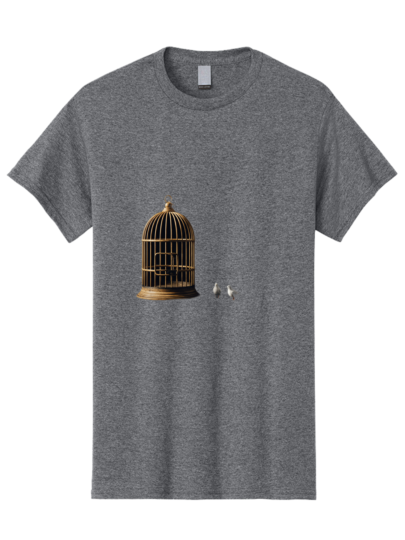 Bird-Cage-And-Birds Men'S Graphic Tee, 100% Cotton, Comfortable Casual Summer Wear, Machine Washable, Vintage Camera, Old Camera, Antique Camera, Black Camera, Classic Photography, Photography Equipment, Nostalgic Device, Film Camera, Bag172