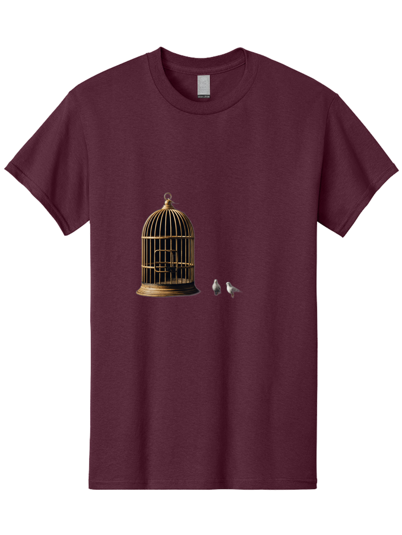 Bird-Cage-And-Birds Men'S Graphic Tee, 100% Cotton, Comfortable Casual Summer Wear, Machine Washable, Vintage Camera, Old Camera, Antique Camera, Black Camera, Classic Photography, Photography Equipment, Nostalgic Device, Film Camera, Bag172