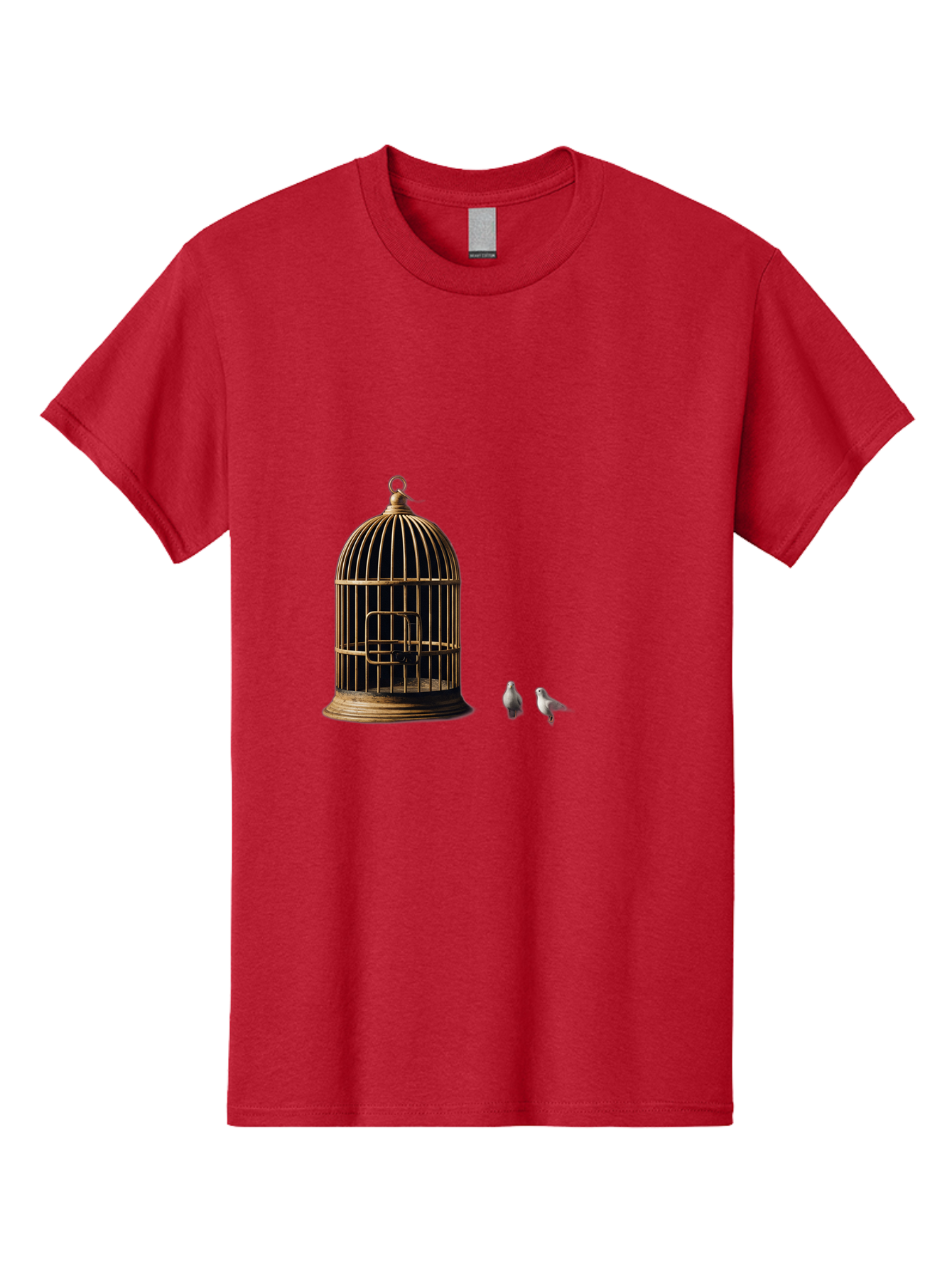 Bird-Cage-And-Birds Men'S Graphic Tee, 100% Cotton, Comfortable Casual Summer Wear, Machine Washable, Vintage Camera, Old Camera, Antique Camera, Black Camera, Classic Photography, Photography Equipment, Nostalgic Device, Film Camera, Bag172