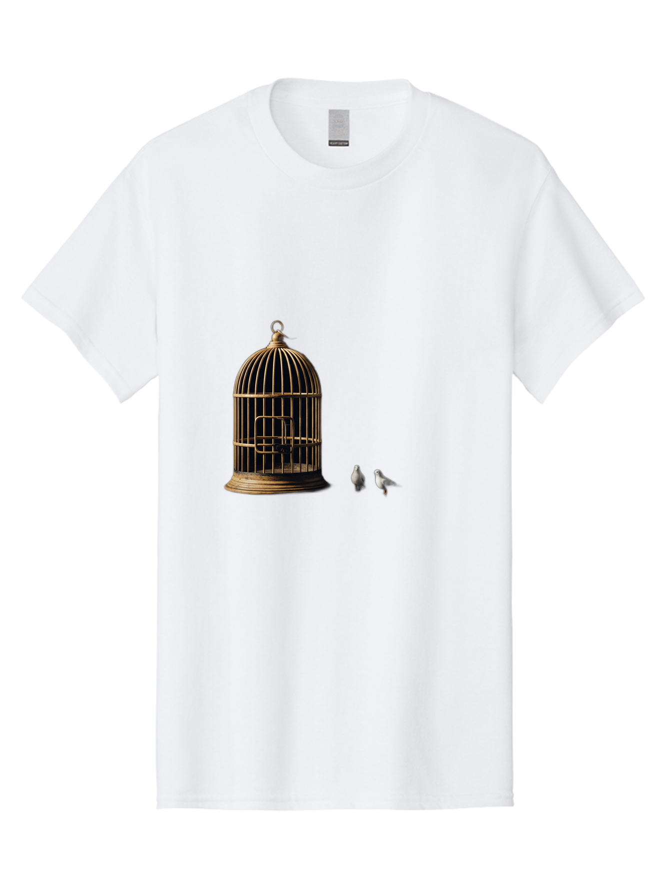 Bird-Cage-And-Birds Men'S Graphic Tee, 100% Cotton, Comfortable Casual Summer Wear, Machine Washable, Vintage Camera, Old Camera, Antique Camera, Black Camera, Classic Photography, Photography Equipment, Nostalgic Device, Film Camera, Bag172