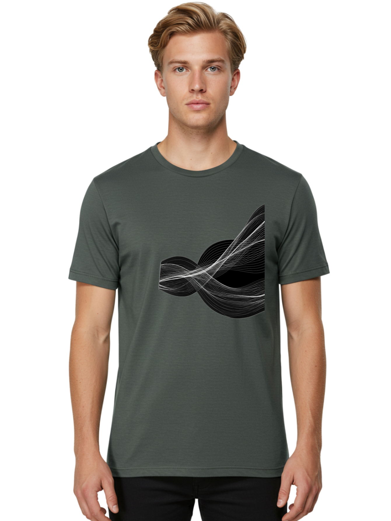 Black-And-White-Lines Men'S Graphic Tee, 100% Cotton, Comfortable Casual Summer Wear, Machine Washable, Vintage Camera, Old Camera, Antique Camera, Black Camera, Classic Photography, Photography Equipment, Nostalgic Device, Film Camera, Bag174