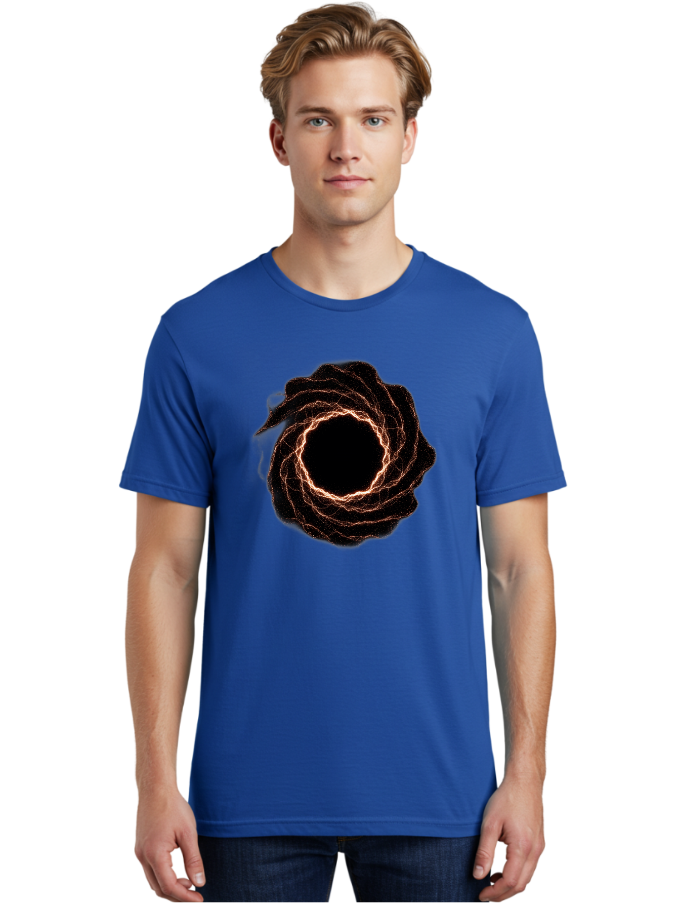 Black-Hole-Vortex Men'S Graphic Tee, 100% Cotton, Comfortable Casual Summer Wear, Machine Washable, Vintage Camera, Old Camera, Antique Camera, Black Camera, Classic Photography, Photography Equipment, Nostalgic Device, Film Camera, Camera Art Bag180