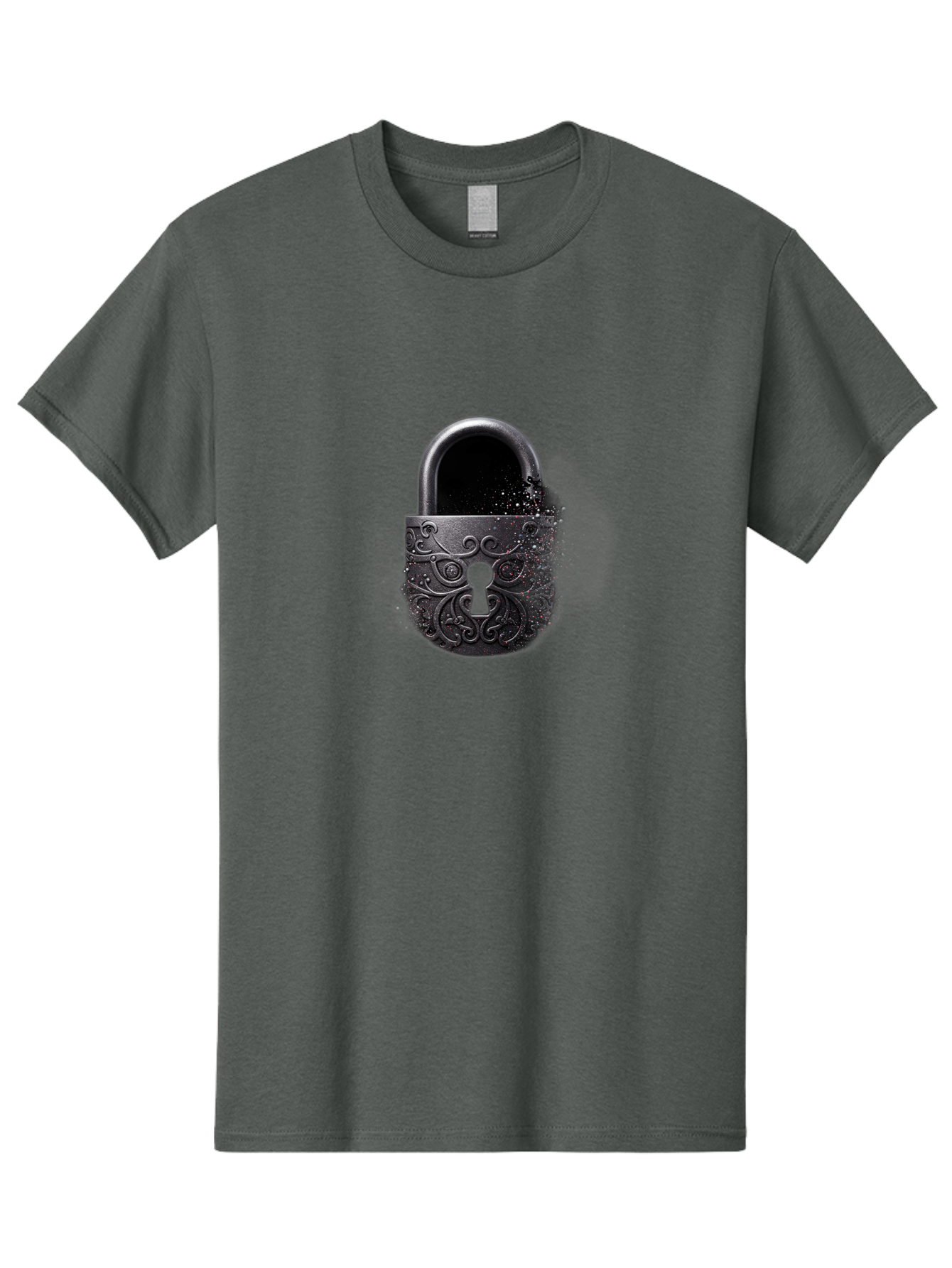 Black-Padlock Men'S Graphic Tee, 100% Cotton, Comfortable Casual Summer Wear, Machine Washable, Vintage Camera, Old Camera, Antique Camera, Black Camera, Classic Photography, Photography Equipment, Nostalgic Device, Film Camera, Camera Art Bag181
