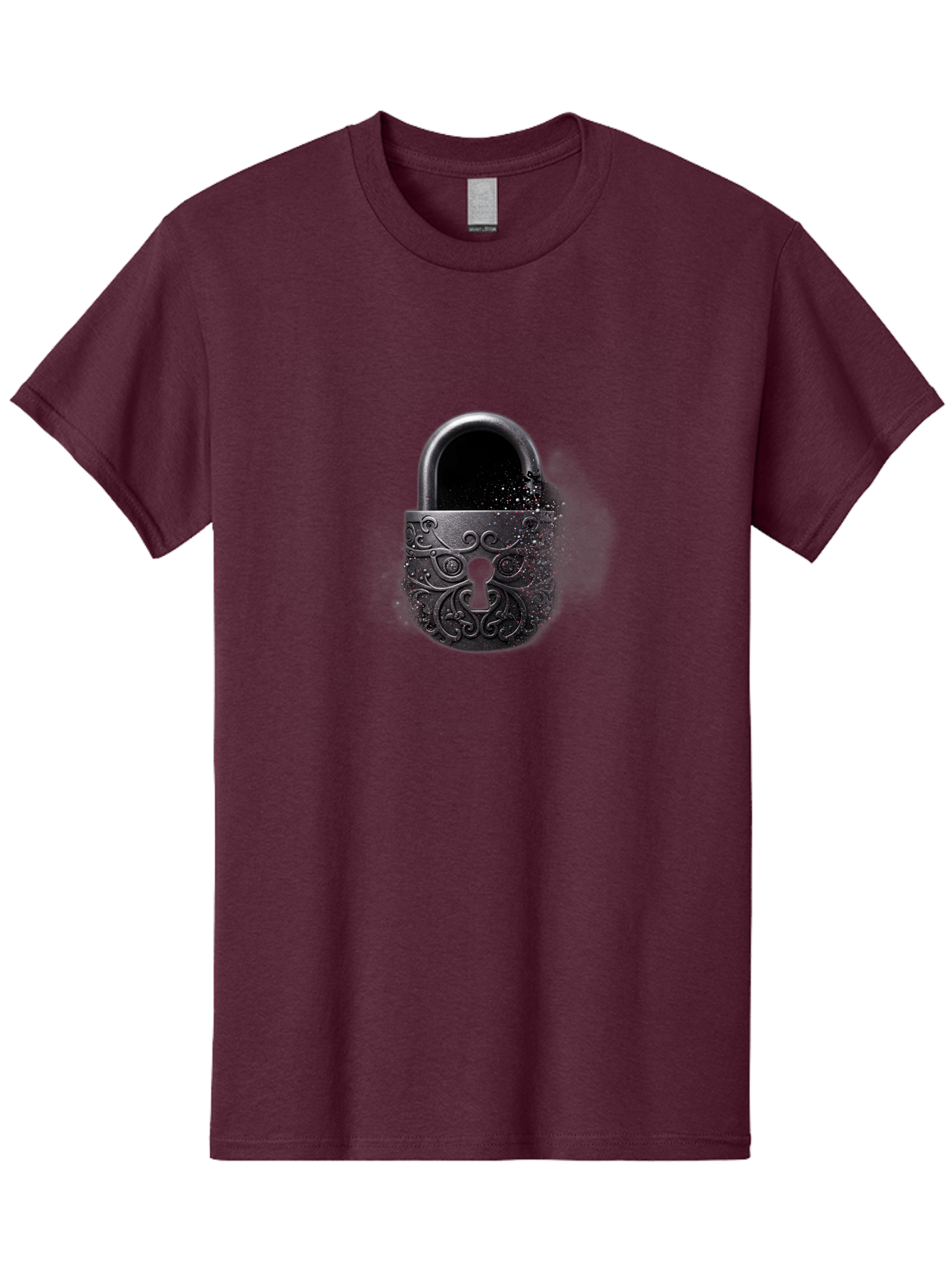 Black-Padlock Men'S Graphic Tee, 100% Cotton, Comfortable Casual Summer Wear, Machine Washable, Vintage Camera, Old Camera, Antique Camera, Black Camera, Classic Photography, Photography Equipment, Nostalgic Device, Film Camera, Camera Art Bag181