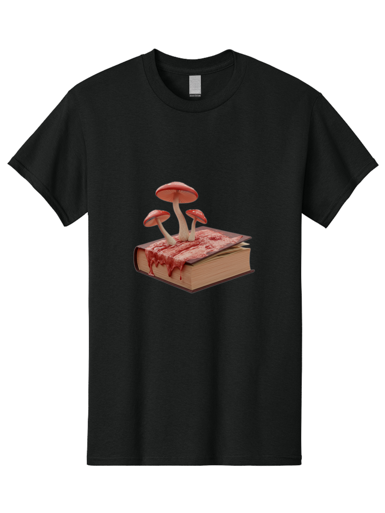 Bloody-Book-With-Mushrooms Men'S Graphic Tee, 100% Cotton, Comfortable Casual Summer Wear, Machine Washable, Vintage Camera, Old Camera, Antique Camera, Black Camera, Classic Photography, Photography Equipment, Nostalgic Device, Film Camera, Bag183