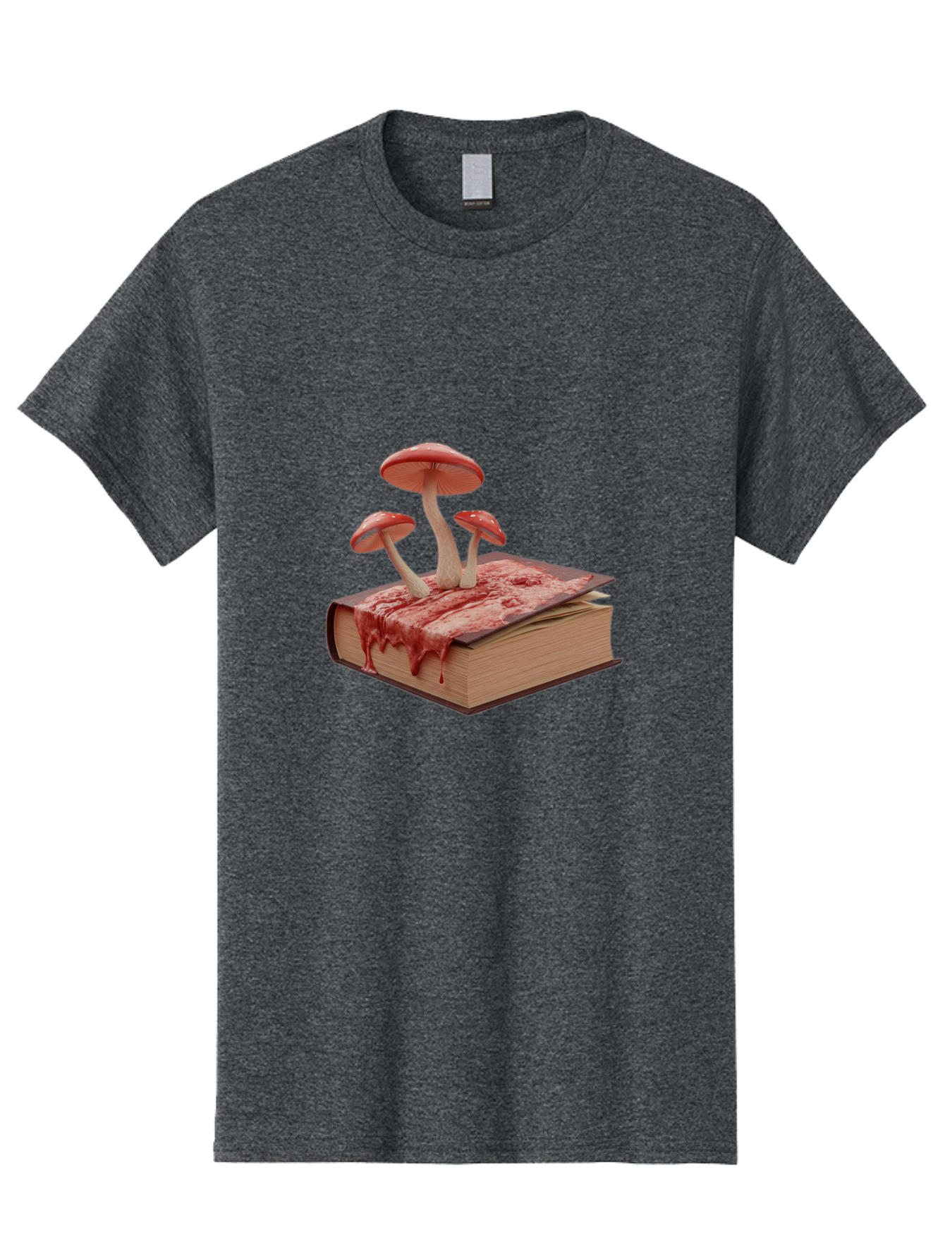 Bloody-Book-With-Mushrooms Men'S Graphic Tee, 100% Cotton, Comfortable Casual Summer Wear, Machine Washable, Vintage Camera, Old Camera, Antique Camera, Black Camera, Classic Photography, Photography Equipment, Nostalgic Device, Film Camera, Bag183