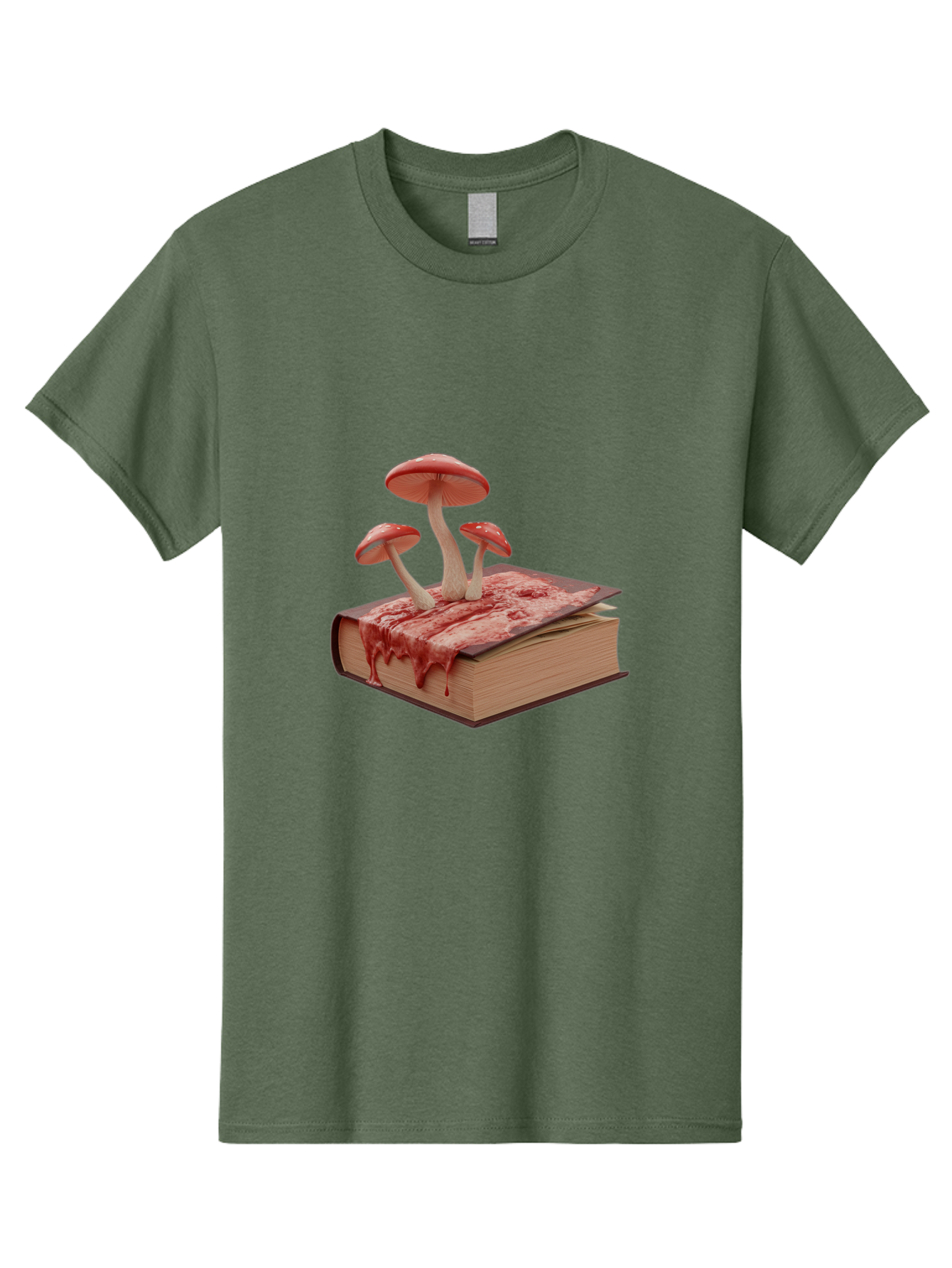 Bloody-Book-With-Mushrooms Men'S Graphic Tee, 100% Cotton, Comfortable Casual Summer Wear, Machine Washable, Vintage Camera, Old Camera, Antique Camera, Black Camera, Classic Photography, Photography Equipment, Nostalgic Device, Film Camera, Bag183
