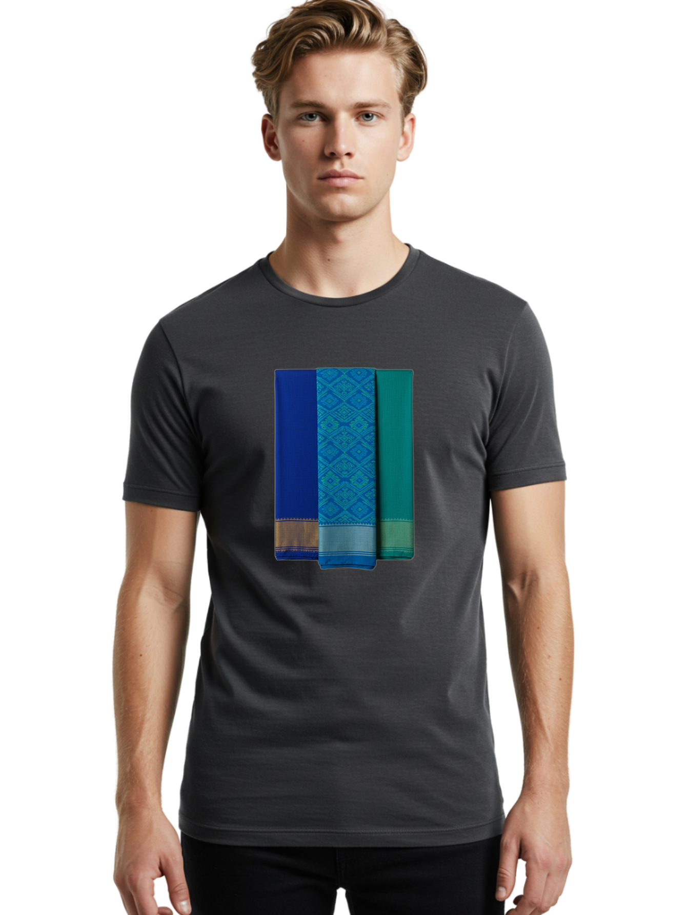 Blue-And-Teal-Sarees Men'S Graphic Tee, 100% Cotton, Comfortable Casual Summer Wear, Machine Washable, Vintage Camera, Old Camera, Antique Camera, Black Camera, Classic Photography, Photography Equipment, Nostalgic Device, Film Camera, Bag184