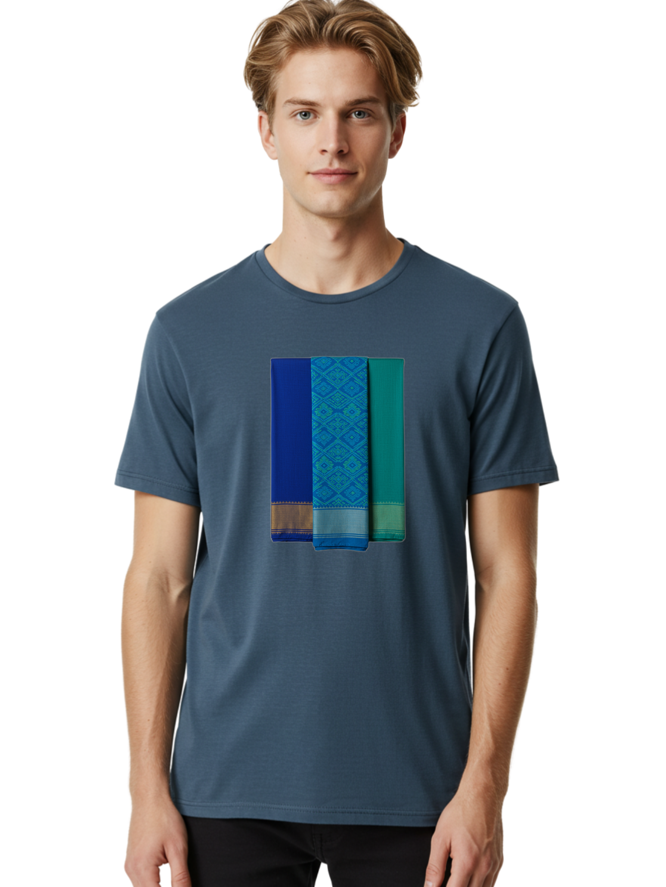 Blue-And-Teal-Sarees Men'S Graphic Tee, 100% Cotton, Comfortable Casual Summer Wear, Machine Washable, Vintage Camera, Old Camera, Antique Camera, Black Camera, Classic Photography, Photography Equipment, Nostalgic Device, Film Camera, Bag184