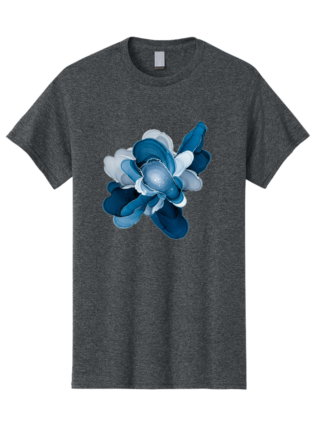 Blue-Digital-Flower Men'S Graphic Tee, 100% Cotton, Comfortable Casual Summer Wear, Machine Washable, Vintage Camera, Old Camera, Antique Camera, Black Camera, Classic Photography, Photography Equipment, Nostalgic Device, Film Camera, Bag191