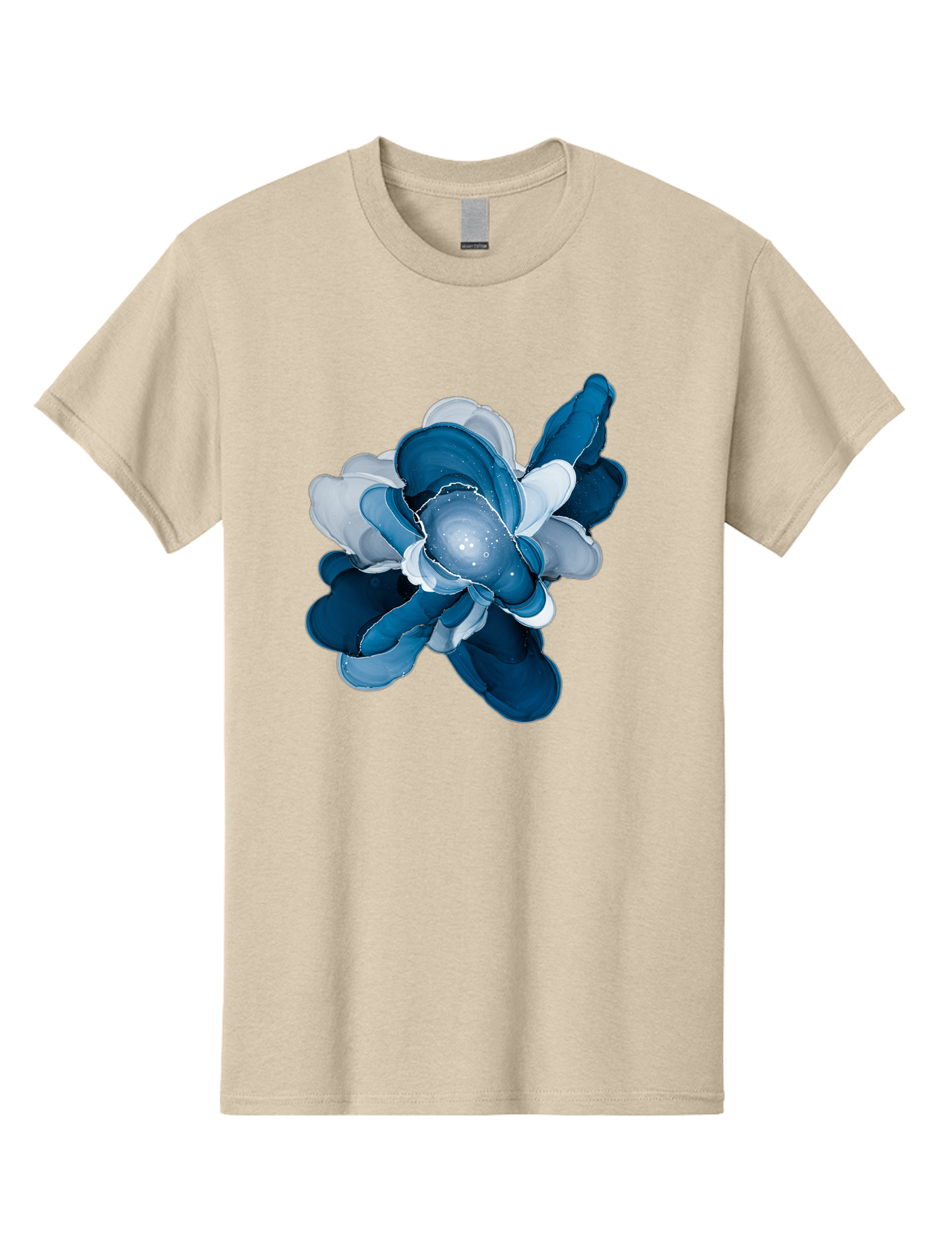 Blue-Digital-Flower Men'S Graphic Tee, 100% Cotton, Comfortable Casual Summer Wear, Machine Washable, Vintage Camera, Old Camera, Antique Camera, Black Camera, Classic Photography, Photography Equipment, Nostalgic Device, Film Camera, Bag191
