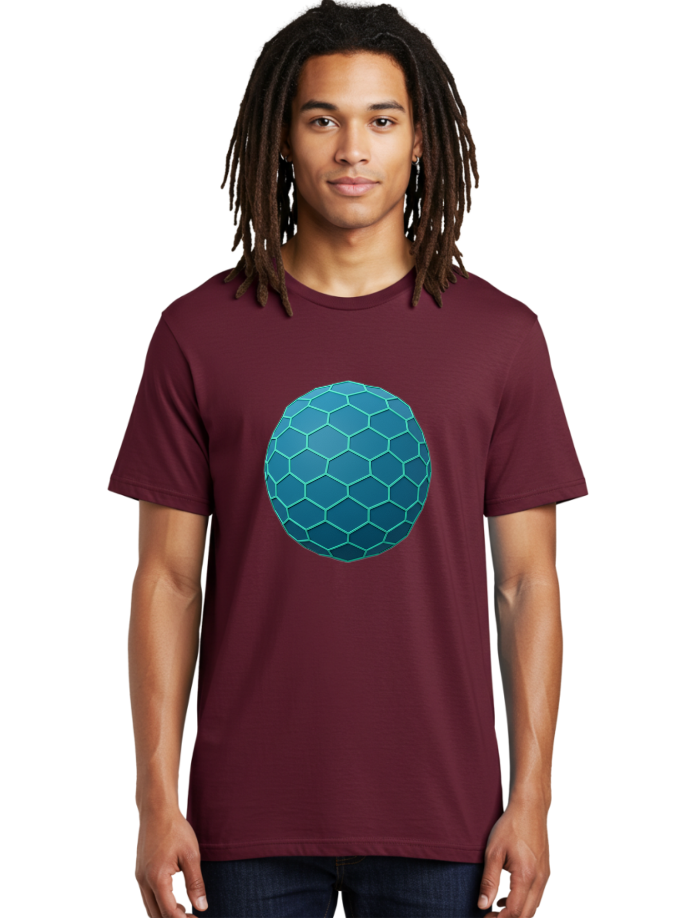 Blue-Hexagonal-Sphere Men'S Graphic Tee, 100% Cotton, Comfortable Casual Summer Wear, Machine Washable, Vintage Camera, Old Camera, Antique Camera, Black Camera, Classic Photography, Photography Equipment, Nostalgic Device, Film Camera, Bag194