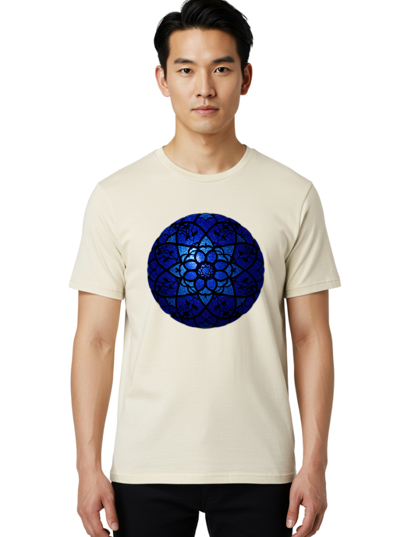Blue-Lotus-Mandala Men'S Graphic Tee, 100% Cotton, Comfortable Casual Summer Wear, Machine Washable, Vintage Camera, Old Camera, Antique Camera, Black Camera, Classic Photography, Photography Equipment, Nostalgic Device, Film Camera, Bag196