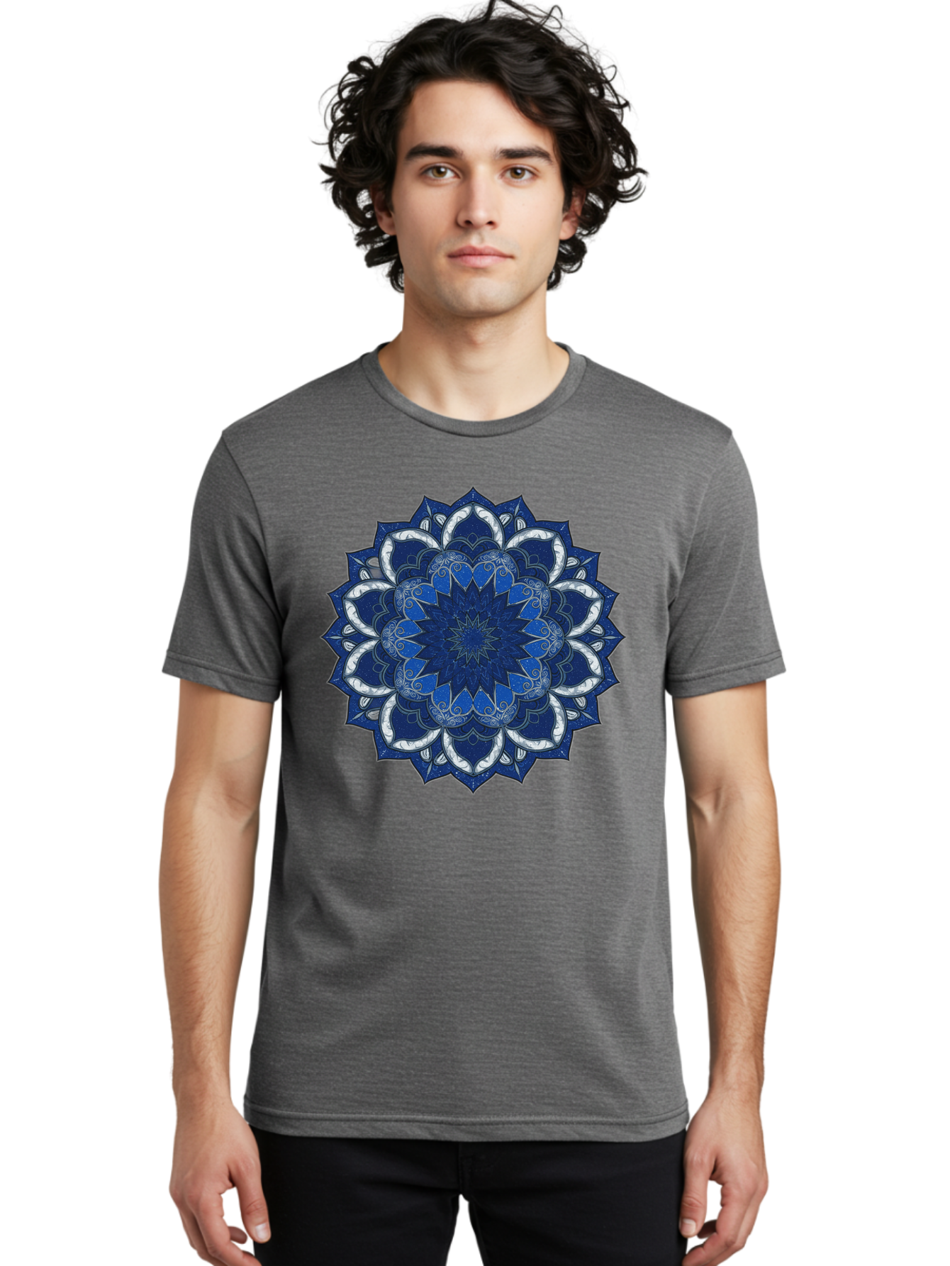 Blue-Mandala Men'S Graphic Tee, 100% Cotton, Comfortable Casual Summer Wear, Machine Washable, Vintage Camera, Old Camera, Antique Camera, Black Camera, Classic Photography, Photography Equipment, Nostalgic Device, Film Camera, Camera Art Bag197