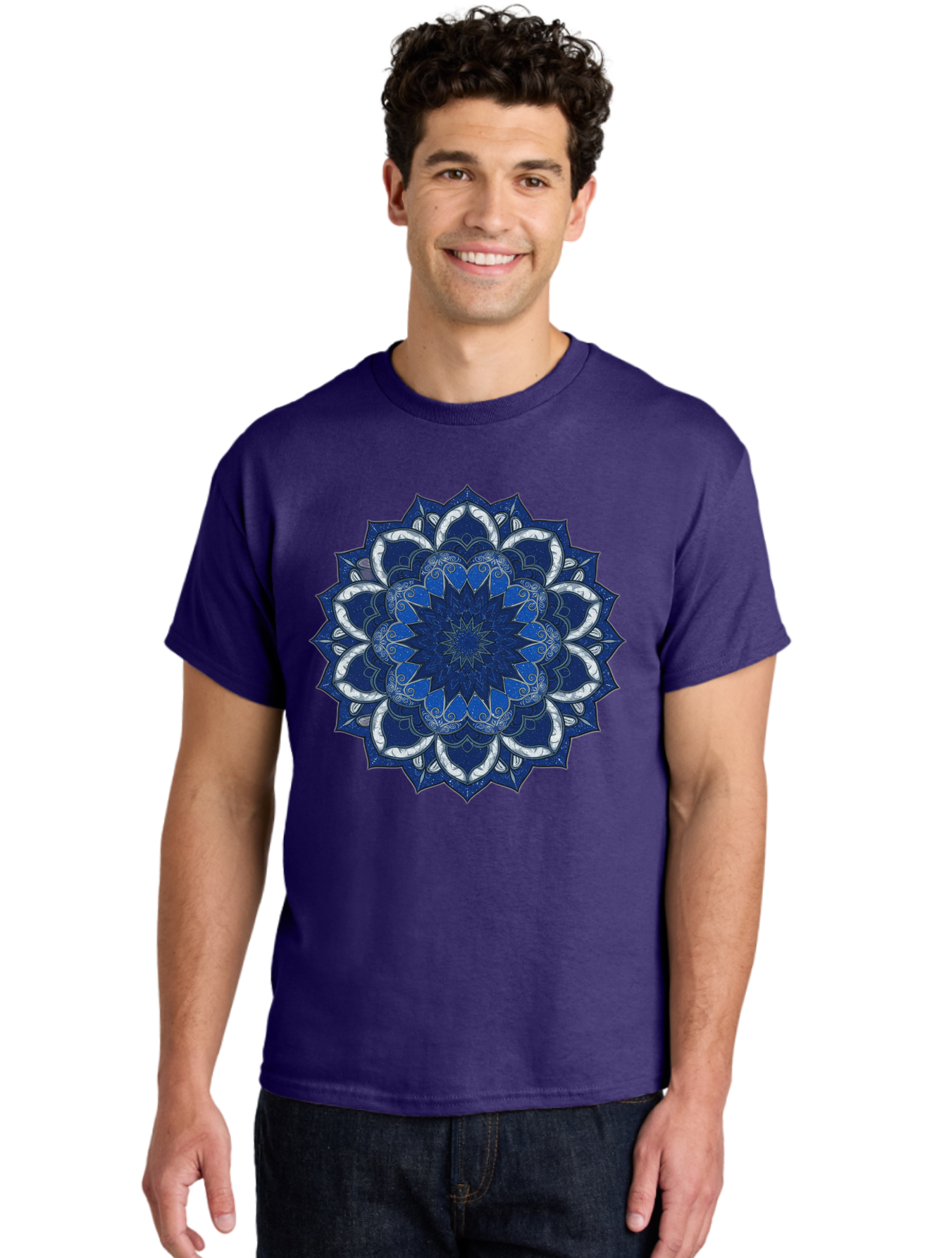 Blue-Mandala Men'S Graphic Tee, 100% Cotton, Comfortable Casual Summer Wear, Machine Washable, Vintage Camera, Old Camera, Antique Camera, Black Camera, Classic Photography, Photography Equipment, Nostalgic Device, Film Camera, Camera Art Bag197