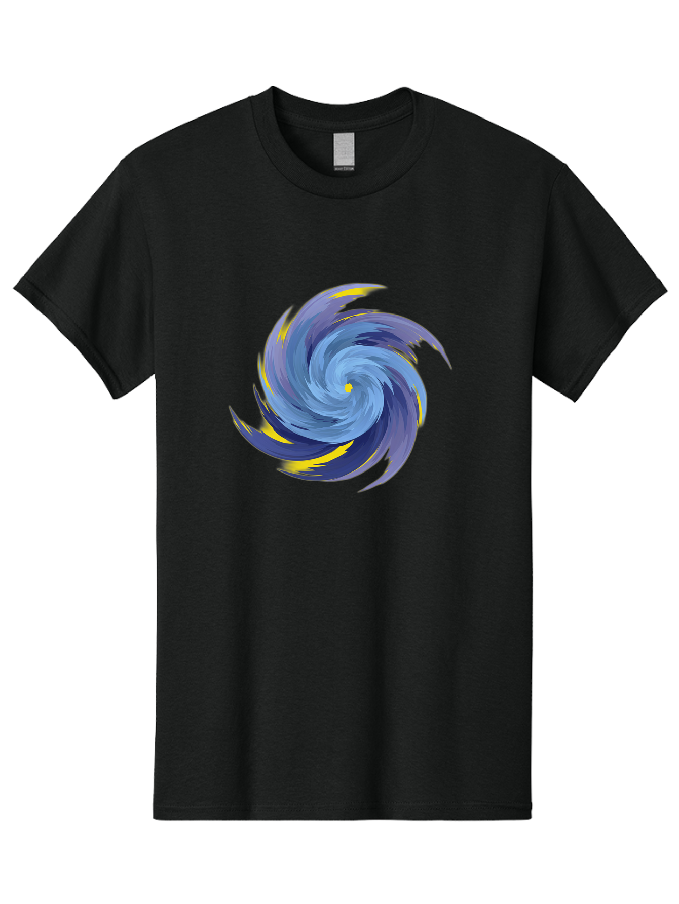 Blue-Spiral-Swirl Men'S Graphic Tee, 100% Cotton, Comfortable Casual Summer Wear, Machine Washable, Vintage Camera, Old Camera, Antique Camera, Black Camera, Classic Photography, Photography Equipment, Nostalgic Device, Film Camera, Camera Art Bag204