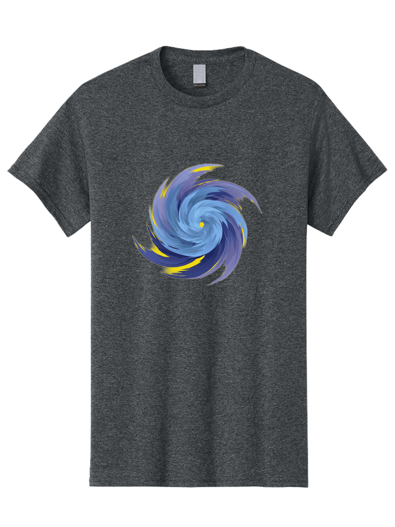 Blue-Spiral-Swirl Men'S Graphic Tee, 100% Cotton, Comfortable Casual Summer Wear, Machine Washable, Vintage Camera, Old Camera, Antique Camera, Black Camera, Classic Photography, Photography Equipment, Nostalgic Device, Film Camera, Camera Art Bag204