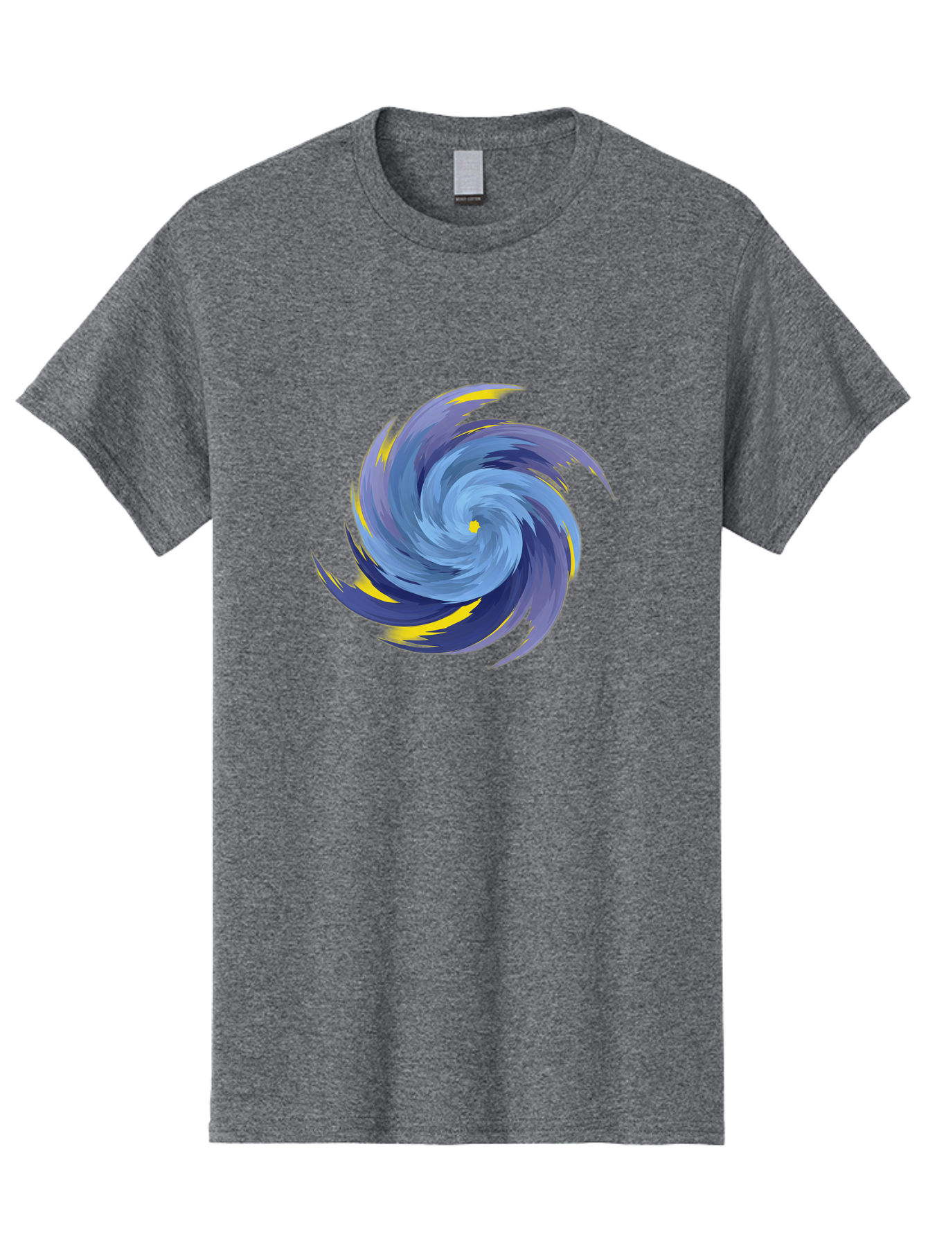 Blue-Spiral-Swirl Men'S Graphic Tee, 100% Cotton, Comfortable Casual Summer Wear, Machine Washable, Vintage Camera, Old Camera, Antique Camera, Black Camera, Classic Photography, Photography Equipment, Nostalgic Device, Film Camera, Camera Art Bag204