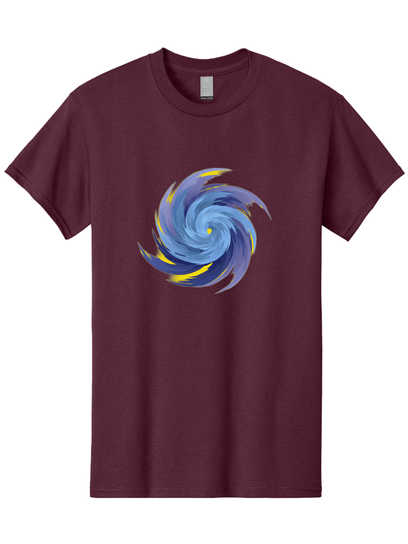 Blue-Spiral-Swirl Men'S Graphic Tee, 100% Cotton, Comfortable Casual Summer Wear, Machine Washable, Vintage Camera, Old Camera, Antique Camera, Black Camera, Classic Photography, Photography Equipment, Nostalgic Device, Film Camera, Camera Art Bag204