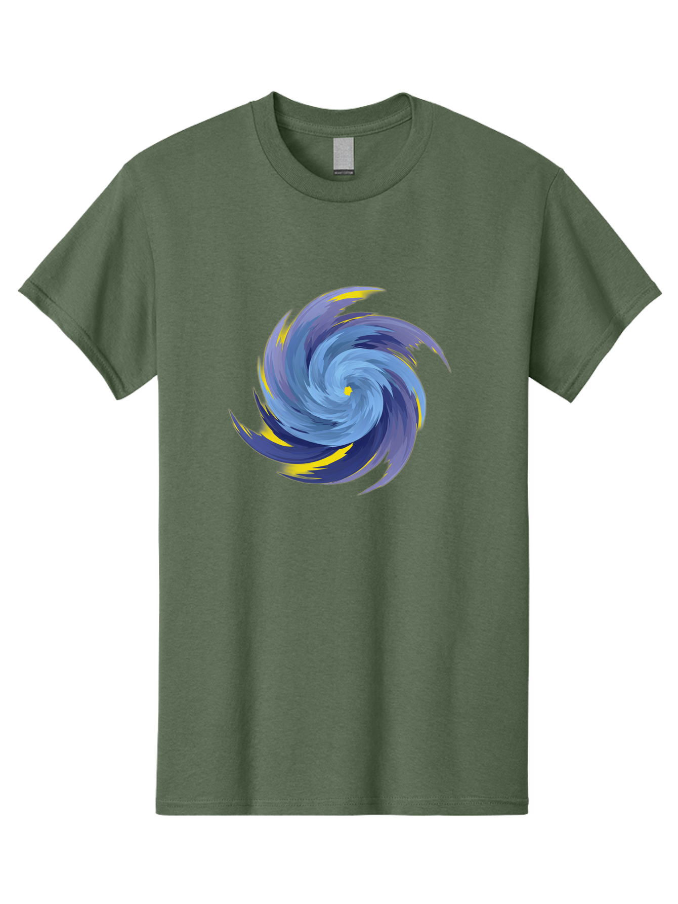 Blue-Spiral-Swirl Men'S Graphic Tee, 100% Cotton, Comfortable Casual Summer Wear, Machine Washable, Vintage Camera, Old Camera, Antique Camera, Black Camera, Classic Photography, Photography Equipment, Nostalgic Device, Film Camera, Camera Art Bag204