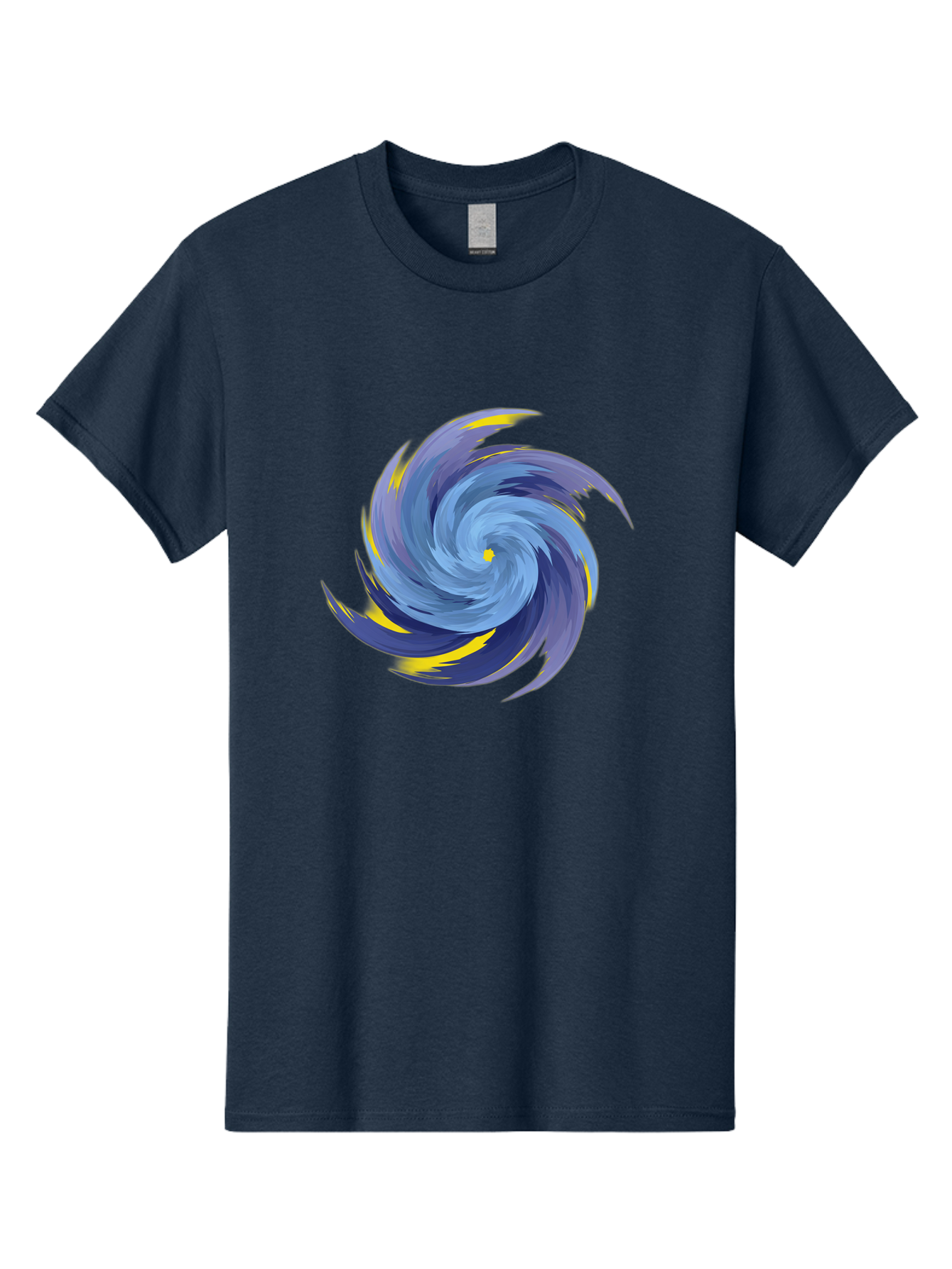 Blue-Spiral-Swirl Men'S Graphic Tee, 100% Cotton, Comfortable Casual Summer Wear, Machine Washable, Vintage Camera, Old Camera, Antique Camera, Black Camera, Classic Photography, Photography Equipment, Nostalgic Device, Film Camera, Camera Art Bag204