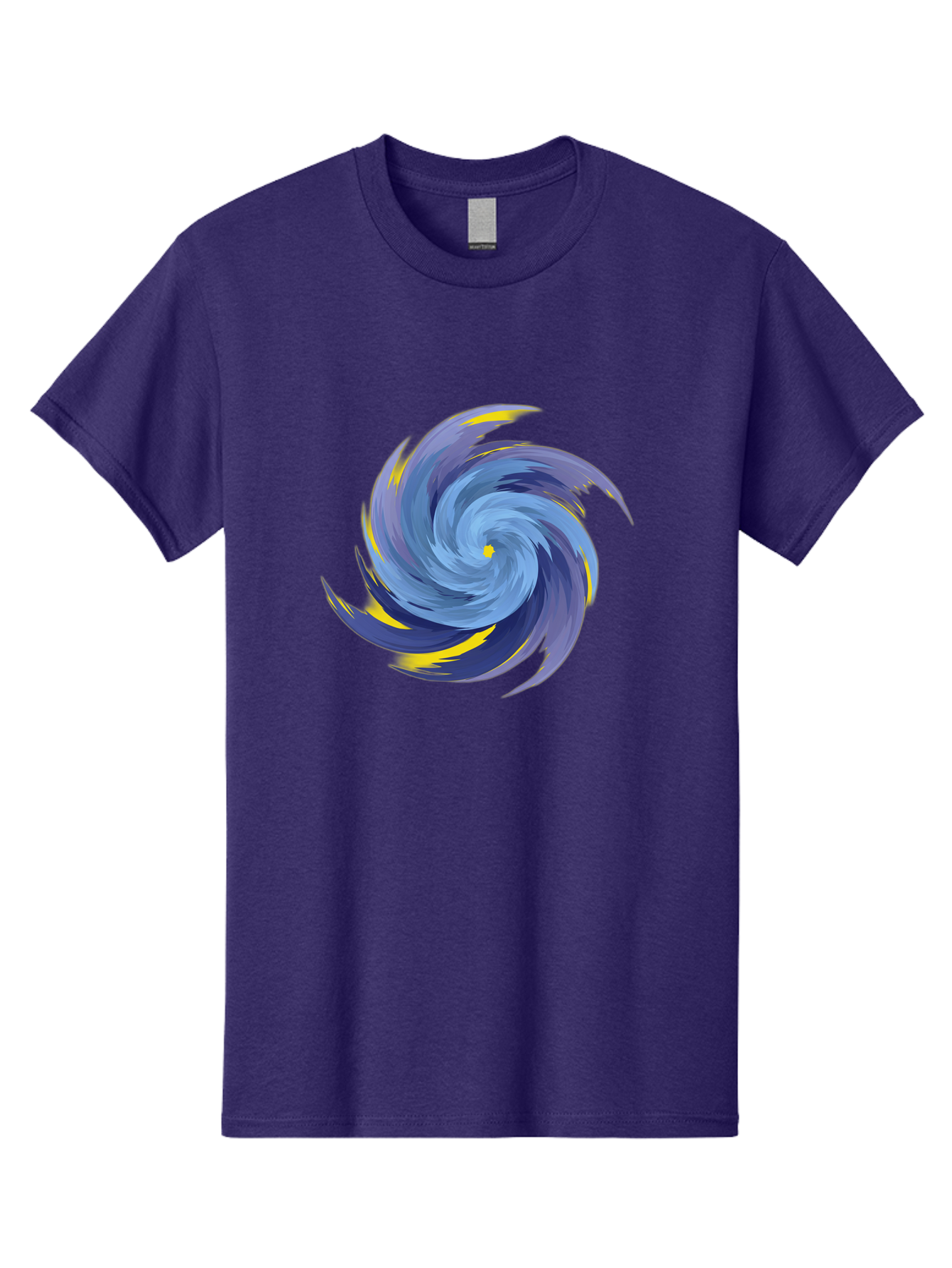 Blue-Spiral-Swirl Men'S Graphic Tee, 100% Cotton, Comfortable Casual Summer Wear, Machine Washable, Vintage Camera, Old Camera, Antique Camera, Black Camera, Classic Photography, Photography Equipment, Nostalgic Device, Film Camera, Camera Art Bag204