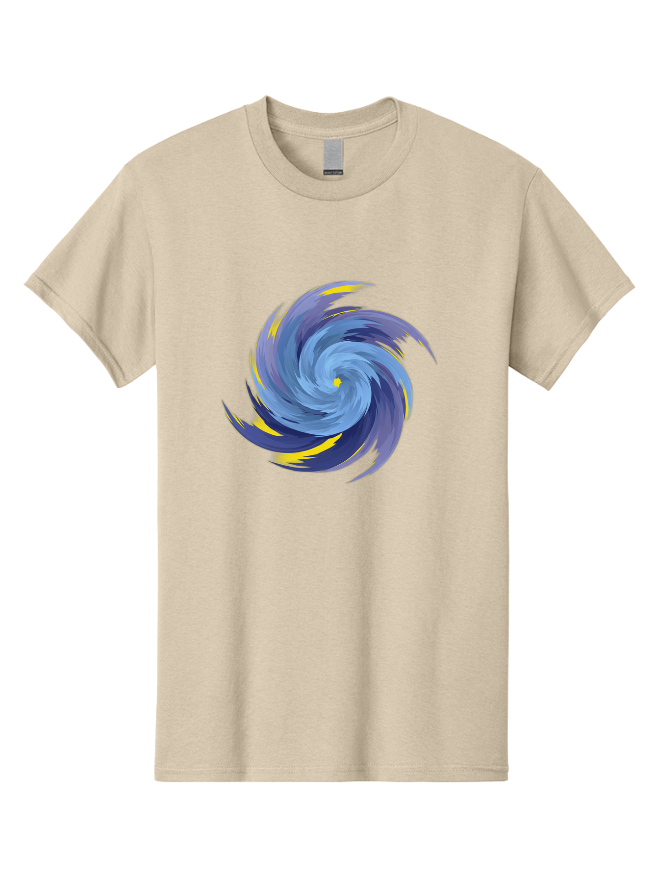 Blue-Spiral-Swirl Men'S Graphic Tee, 100% Cotton, Comfortable Casual Summer Wear, Machine Washable, Vintage Camera, Old Camera, Antique Camera, Black Camera, Classic Photography, Photography Equipment, Nostalgic Device, Film Camera, Camera Art Bag204