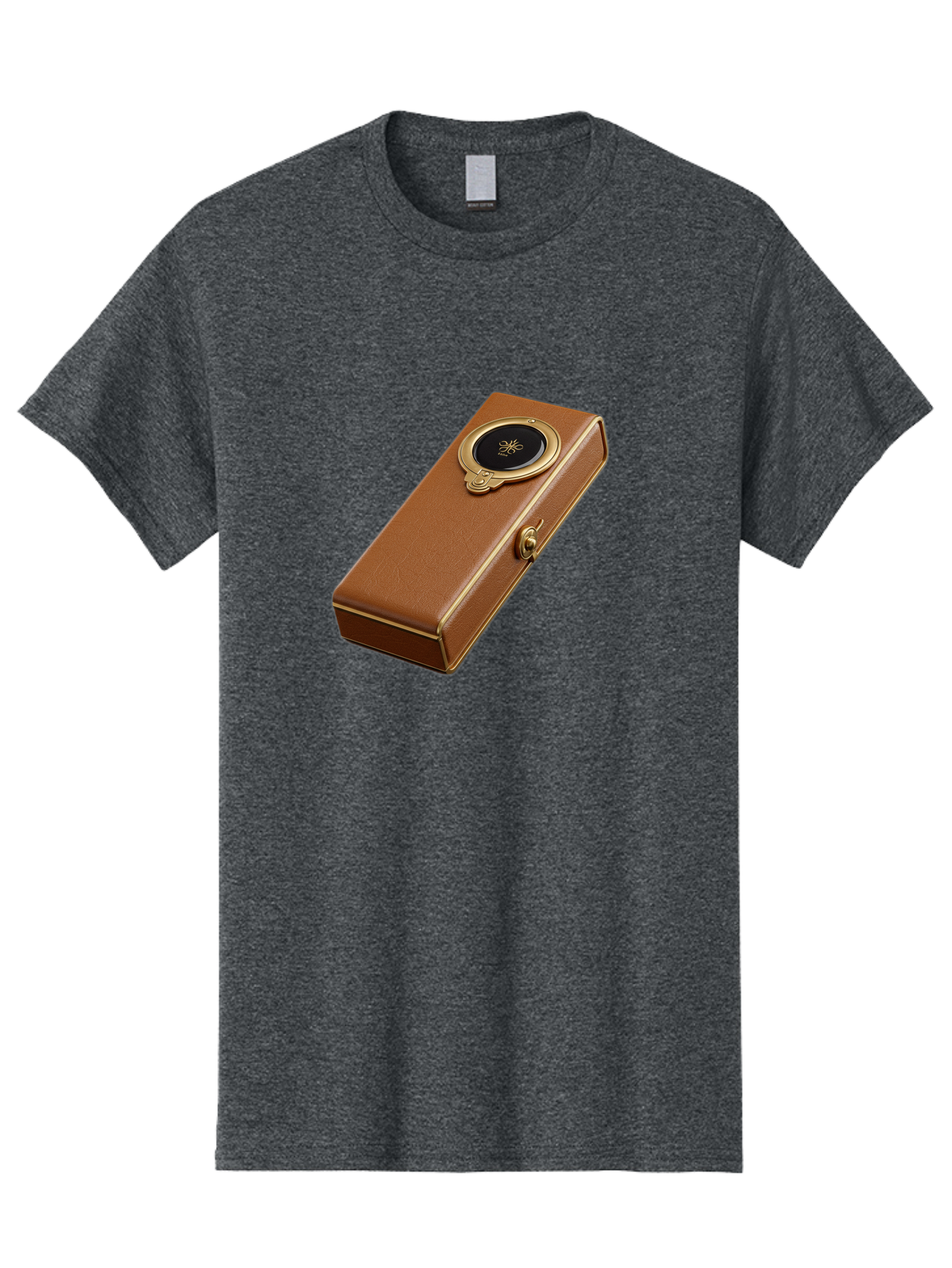 Brown-Leather-Box Men'S Graphic Tee, 100% Cotton, Comfortable Casual Summer Wear, Machine Washable, Vintage Camera, Old Camera, Antique Camera, Black Camera, Classic Photography, Photography Equipment, Nostalgic Device, Film Camera, Camera Art Bag217