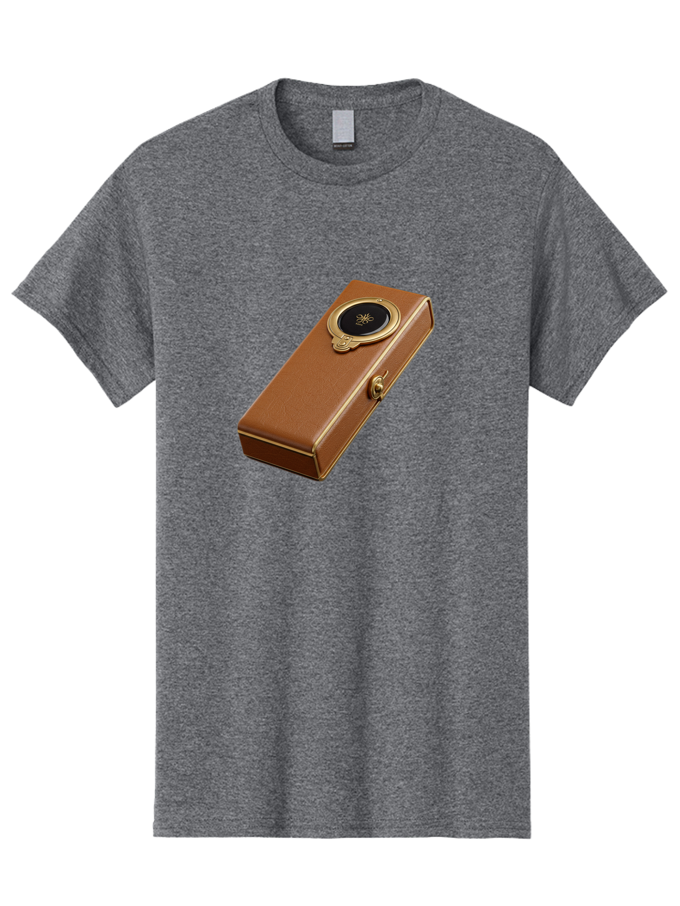 Brown-Leather-Box Men'S Graphic Tee, 100% Cotton, Comfortable Casual Summer Wear, Machine Washable, Vintage Camera, Old Camera, Antique Camera, Black Camera, Classic Photography, Photography Equipment, Nostalgic Device, Film Camera, Camera Art Bag217