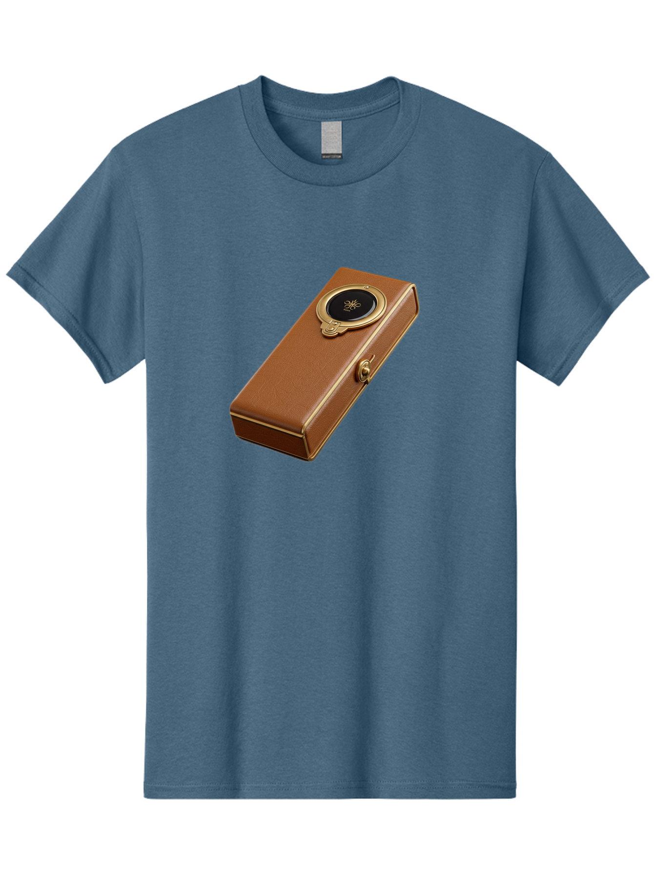 Brown-Leather-Box Men'S Graphic Tee, 100% Cotton, Comfortable Casual Summer Wear, Machine Washable, Vintage Camera, Old Camera, Antique Camera, Black Camera, Classic Photography, Photography Equipment, Nostalgic Device, Film Camera, Camera Art Bag217