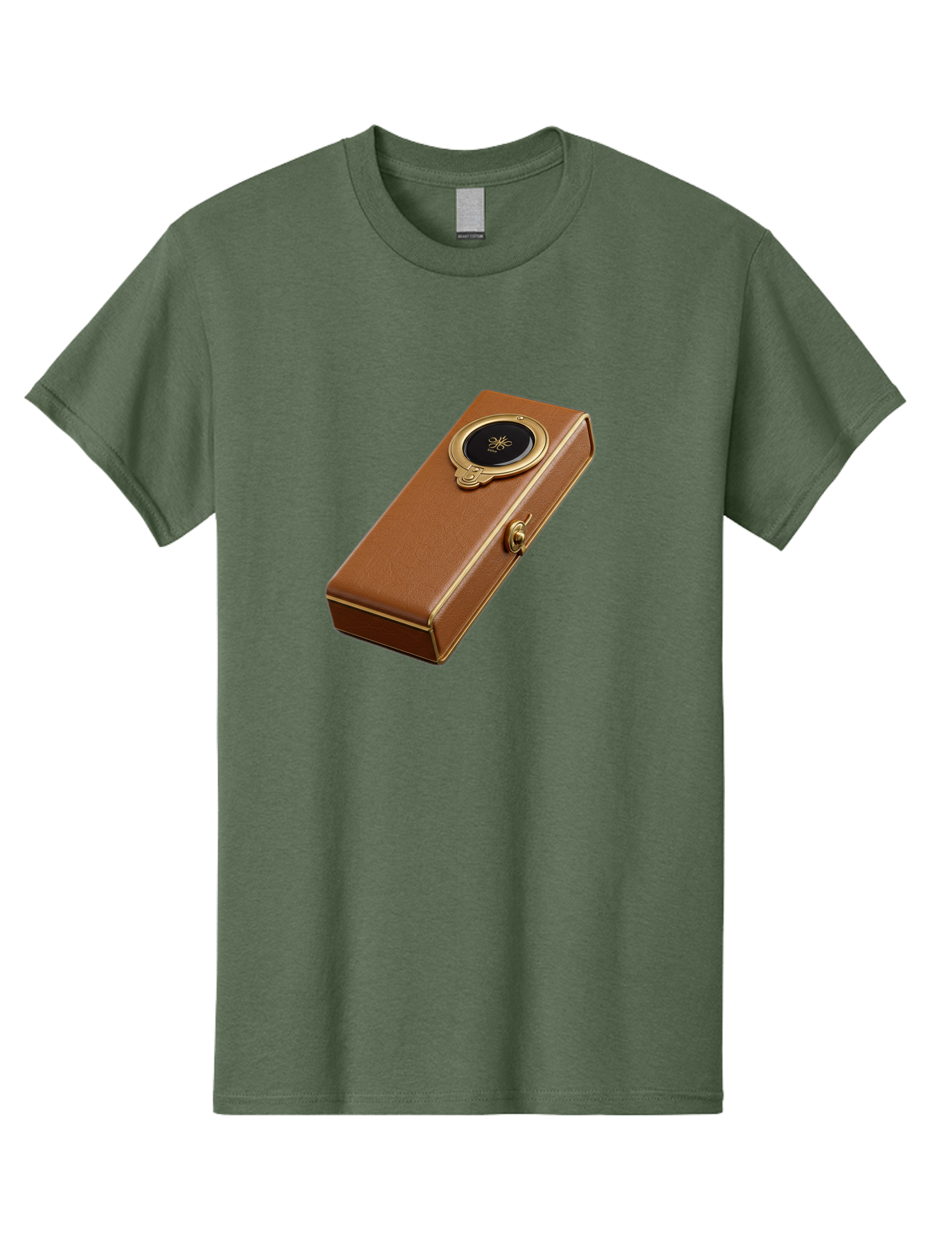 Brown-Leather-Box Men'S Graphic Tee, 100% Cotton, Comfortable Casual Summer Wear, Machine Washable, Vintage Camera, Old Camera, Antique Camera, Black Camera, Classic Photography, Photography Equipment, Nostalgic Device, Film Camera, Camera Art Bag217