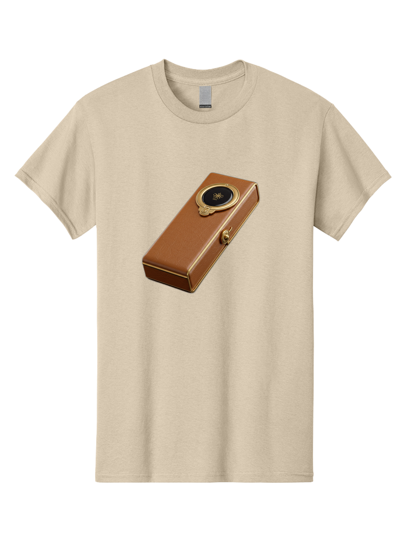 Brown-Leather-Box Men'S Graphic Tee, 100% Cotton, Comfortable Casual Summer Wear, Machine Washable, Vintage Camera, Old Camera, Antique Camera, Black Camera, Classic Photography, Photography Equipment, Nostalgic Device, Film Camera, Camera Art Bag217